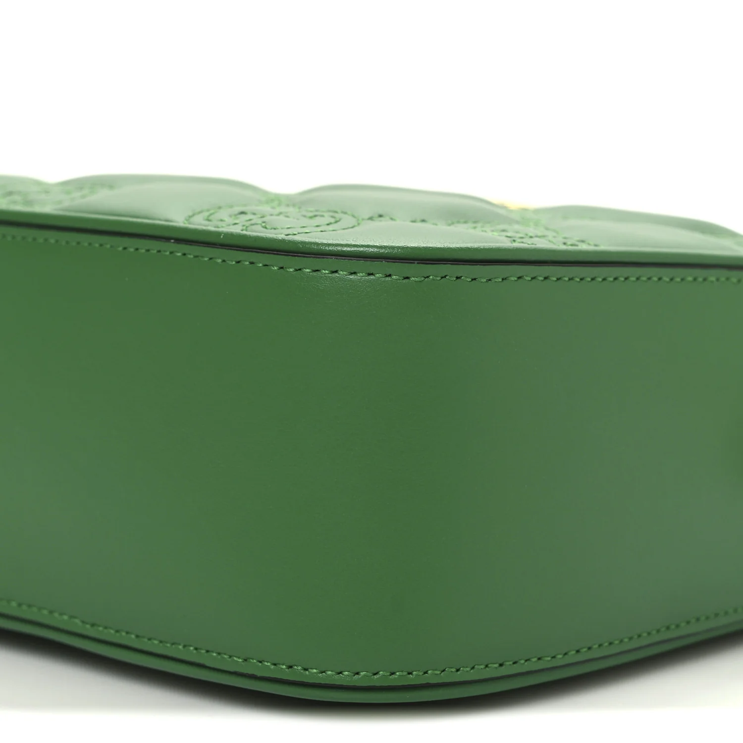 Calfskin GG Matelasse Shoulder Bag Spring Green Natural