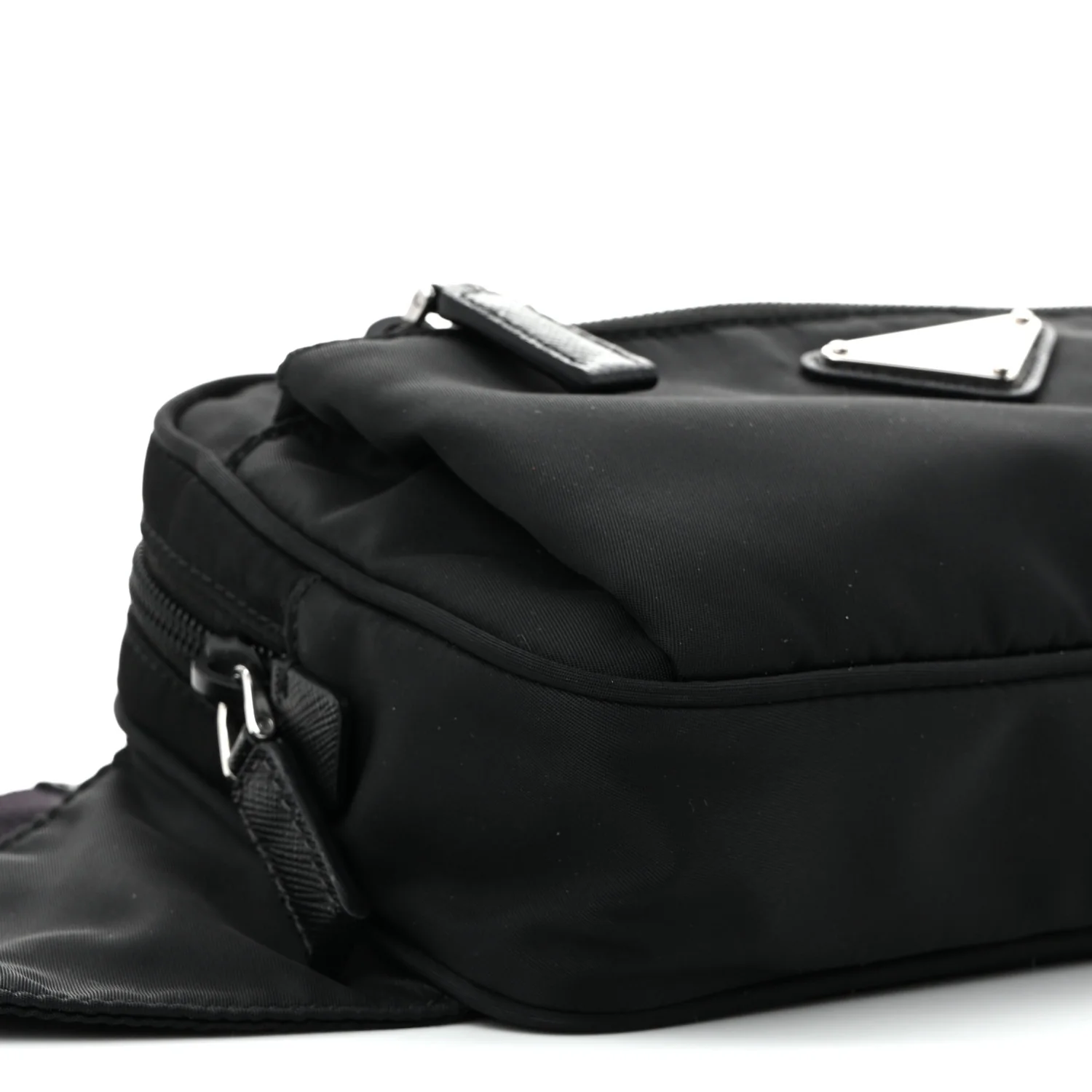 Re-Nylon Saffiano Belt Bag Black