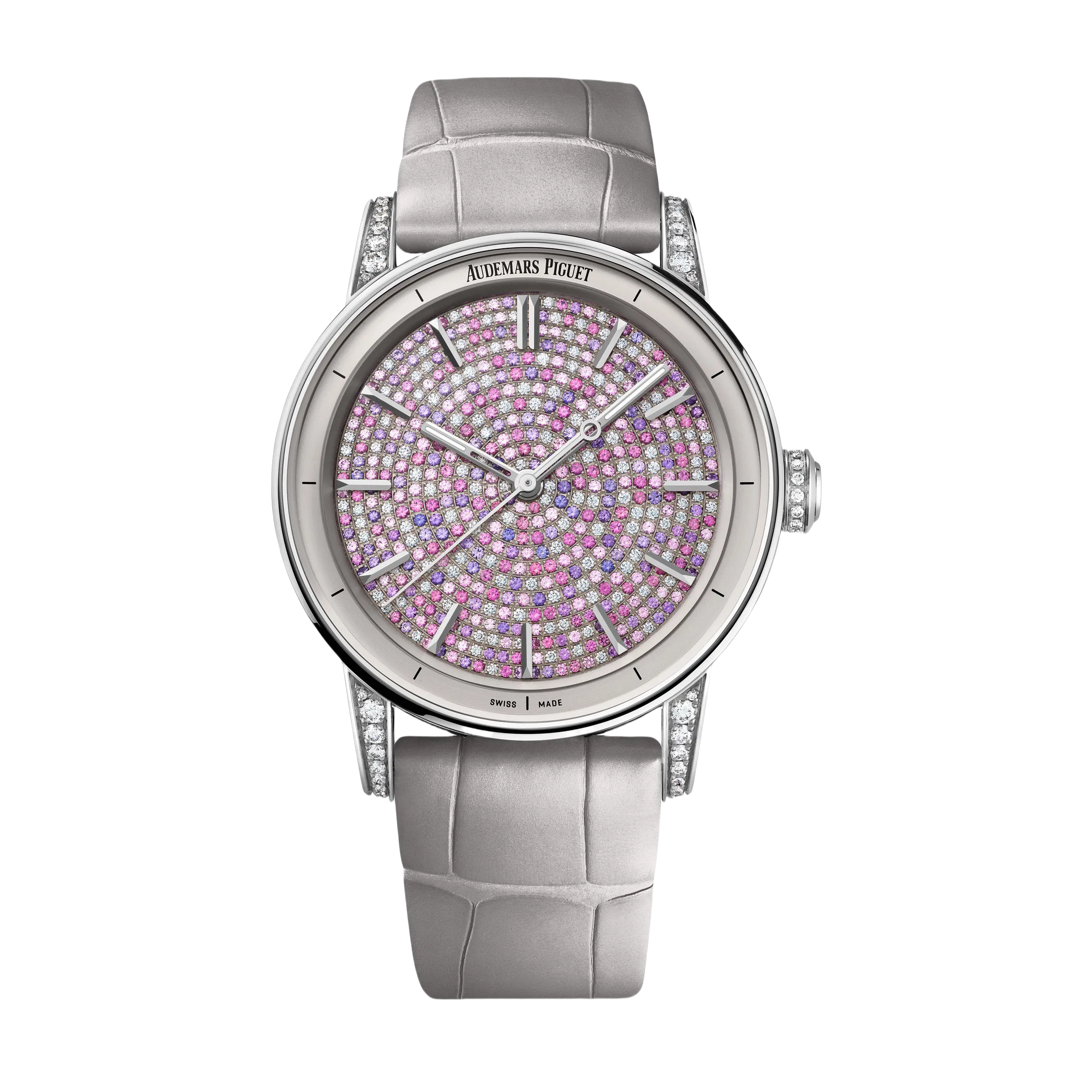 【Super Clone】Audemars Piguet Code 11.59 Selfwinding White Gold 38 mm Pink Sapphires & Diamond Dial | 77410BC.ZZ.D132CR.01