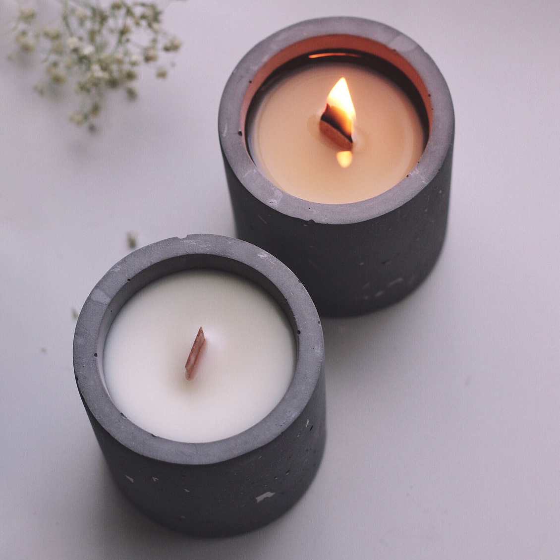 Modern Wedding Christmas Decorative Candle Votive Cement Candle Container Jars
