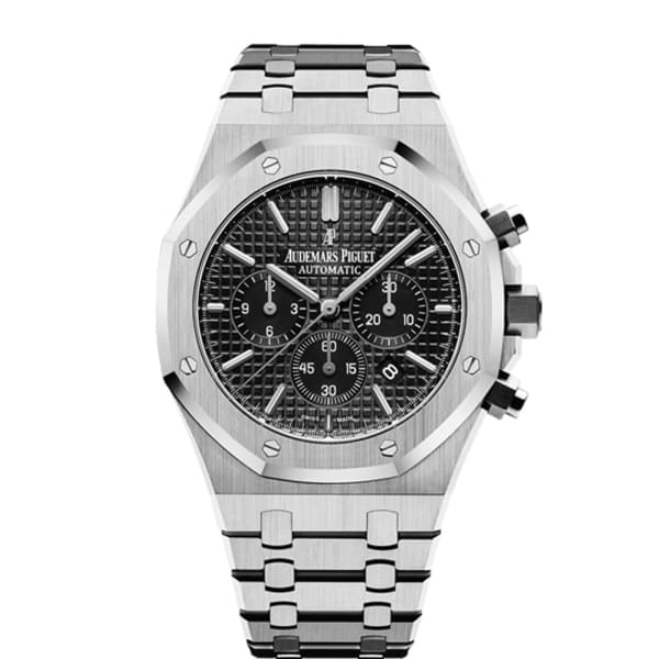 [Super Clone]Audemars Piguet Royal Oak Chronograph Black Dial 41mm Stainless Steel Watch 26320ST.OO.1220ST.01