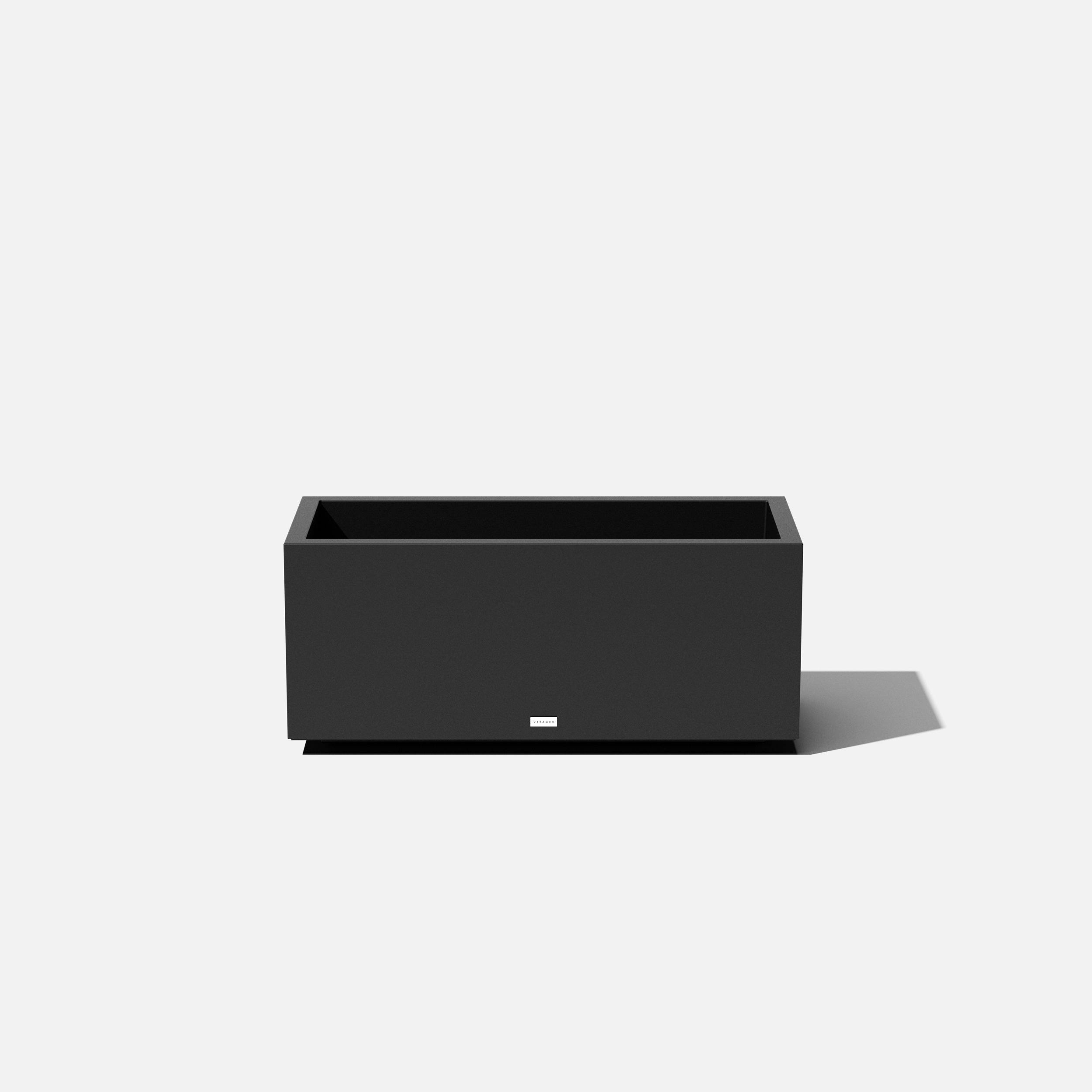 Veradek Metallic Series Long Box Planter Black