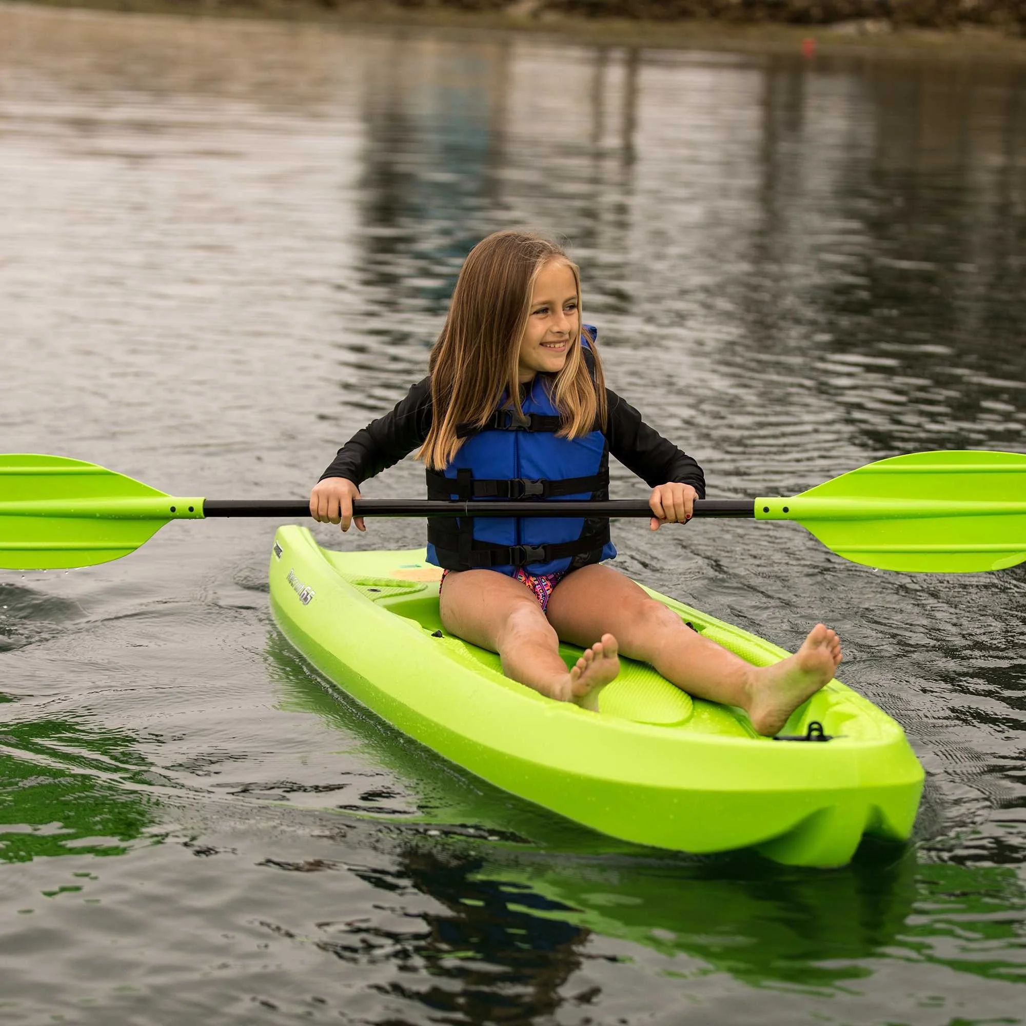 Recruit 6.5 ft Youth Sit-on-Top Kayak, Lime Green (90765)(Lime Green) - Image 9