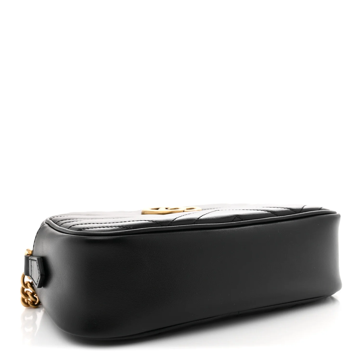 Calfskin Matelasse Small GG Marmont Camera Bag Black