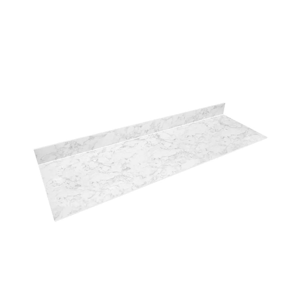 THINSCAPE 8 ft. L x 25 in. D Engineered Composite Countertop in Volakas Marble with Satin Finish