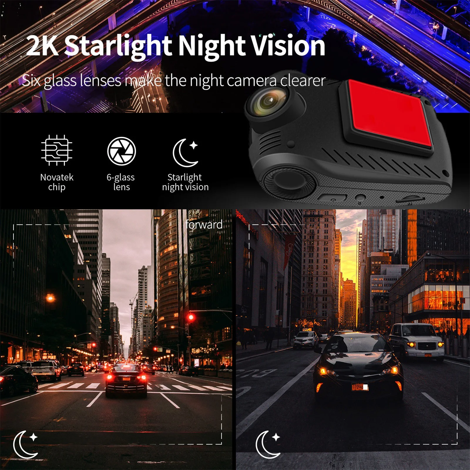 Dash Cam Wireless for Cars,Dash Cam Front and Inside 1080P,Lighting Deals of Today,Dash Cam WiFi App Control with Night Vision(Black #275) - Image 4