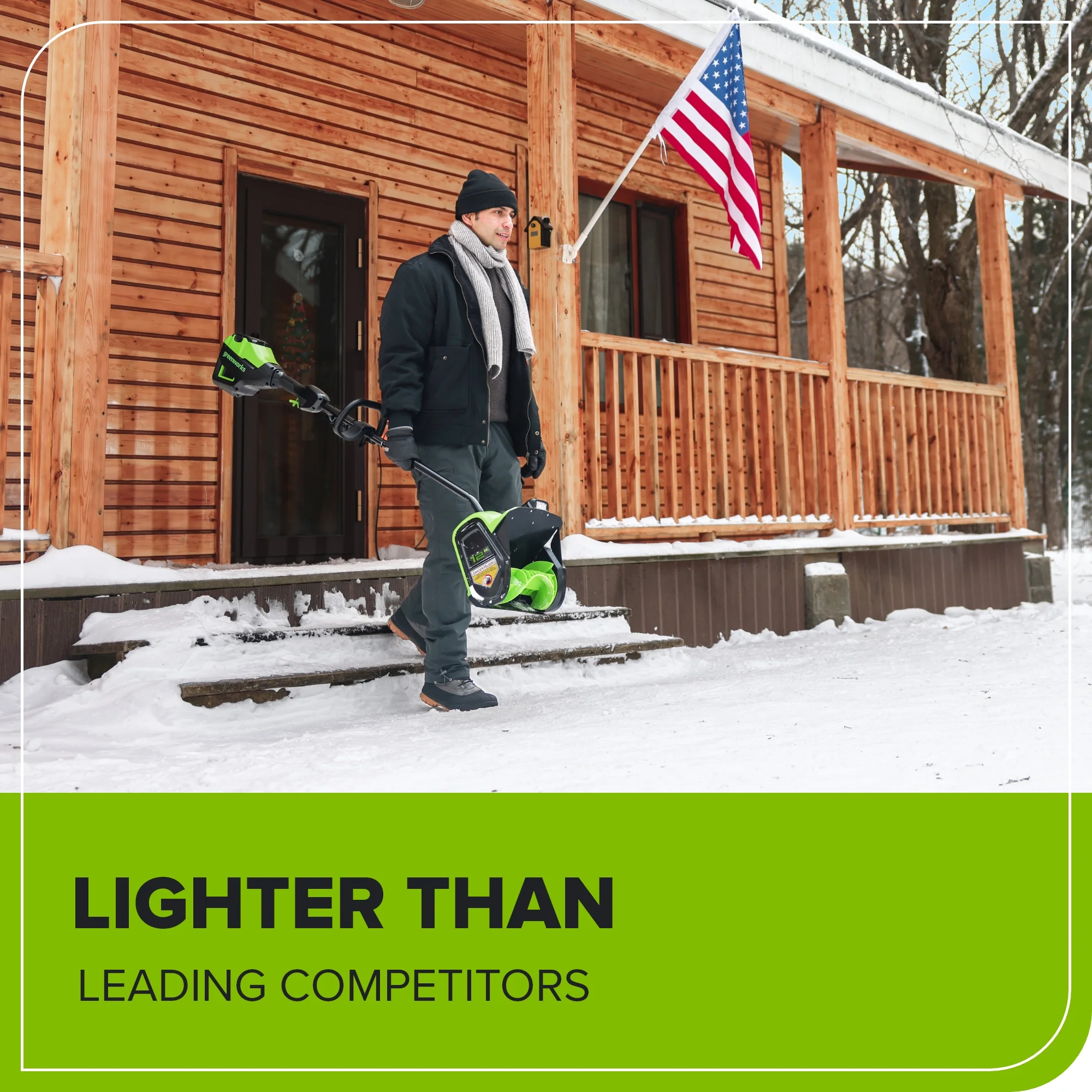 80V 12" Brushless Cordless Snow Shovel with LED Light, 2.0Ah Battery and Charger Included - Image 8