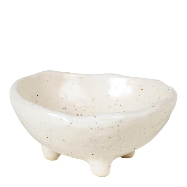 Nordic Vanilla skål med føtter 8,5 cm kremhvit