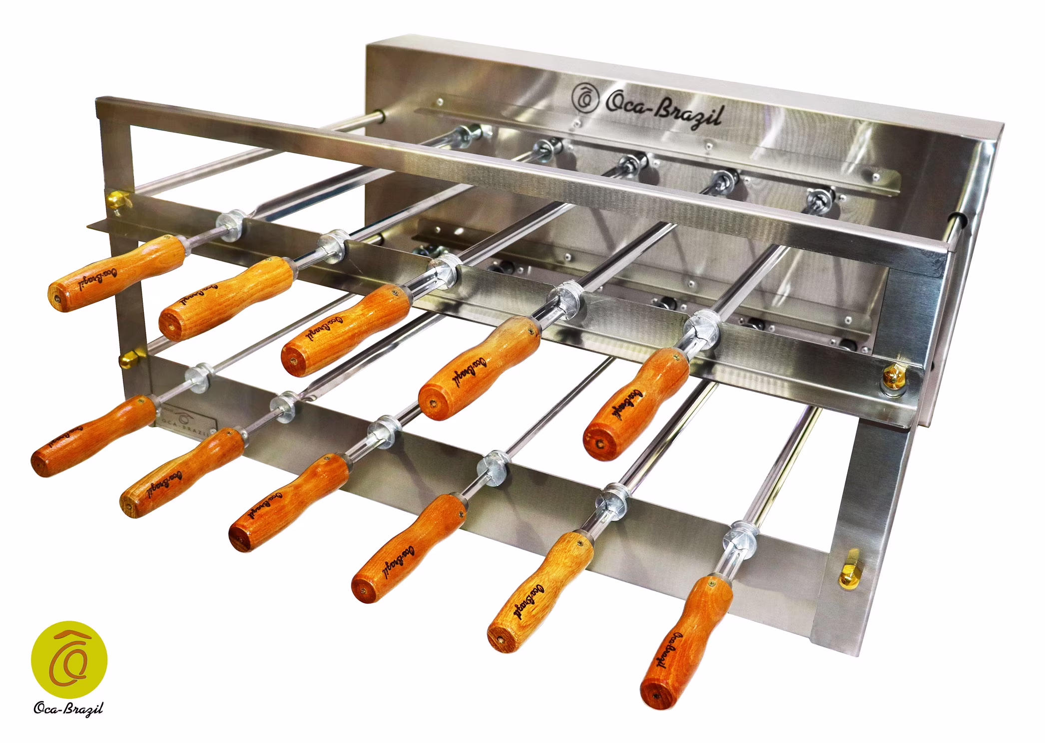 Brazilian BBQ Charcoal Grill - 11 Skewers - Rotisserie System - Oca - Brazil