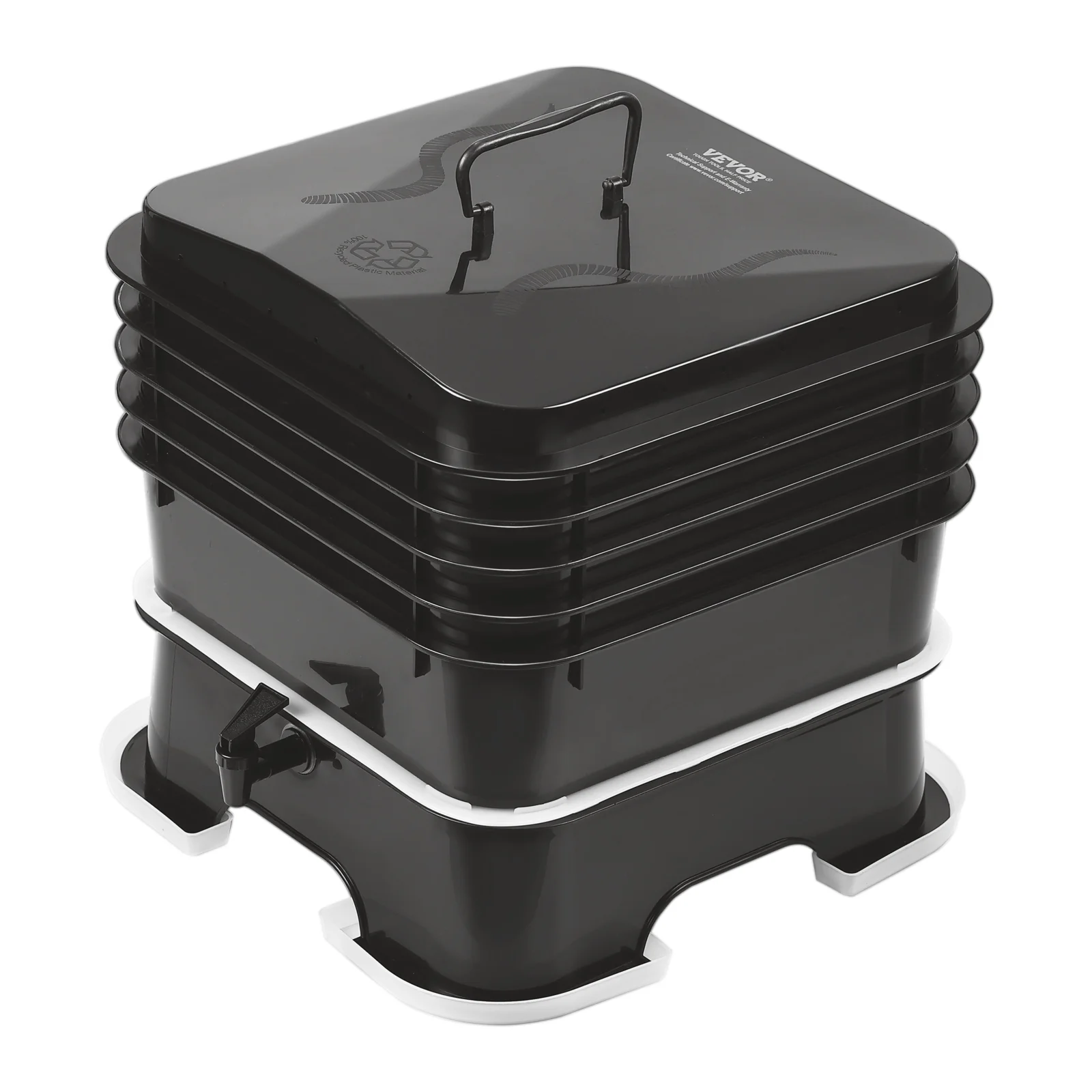 5-Tray Worm Composter 44 QT/50 L Worm Compost Bin Indoor and Outdoor - Image 3
