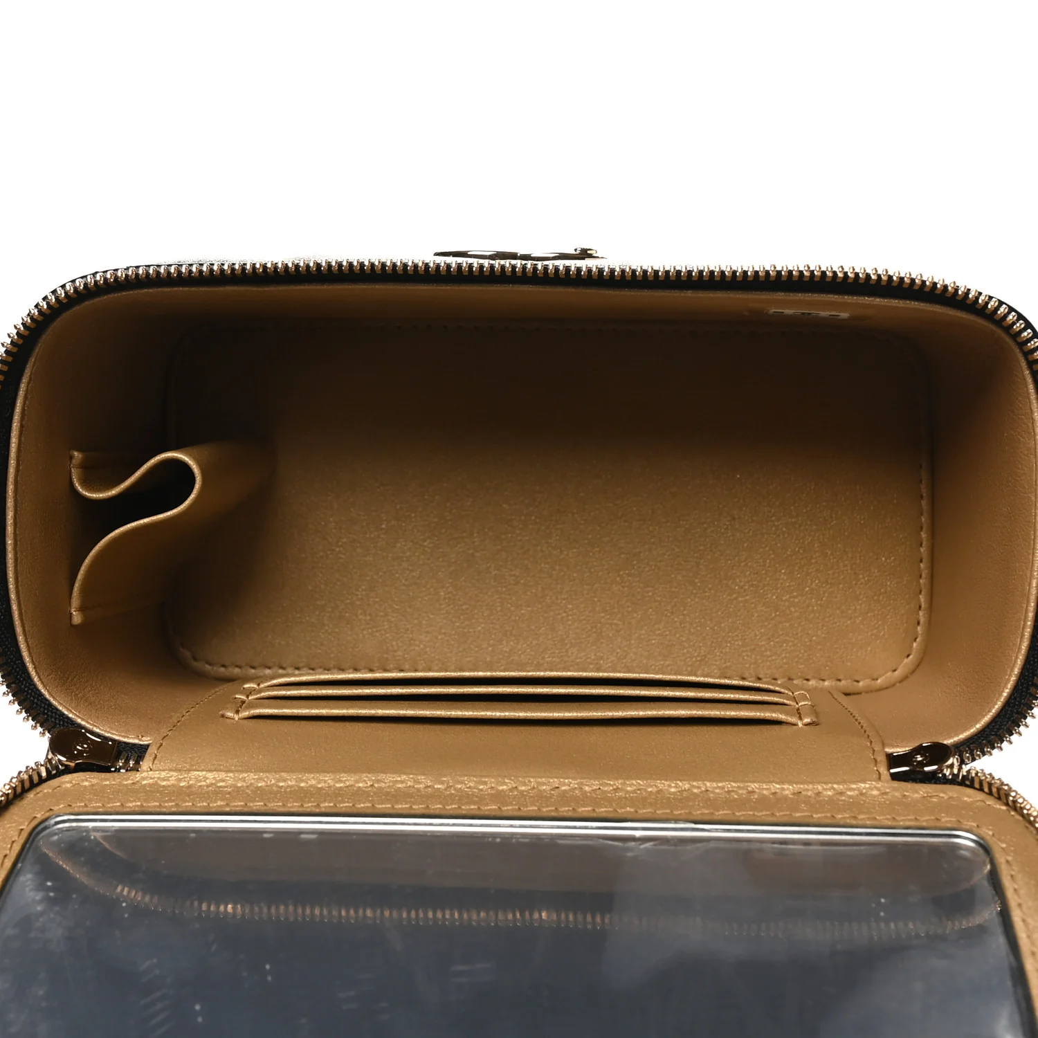 Lambskin Quilted Small CC Vanity Case Black