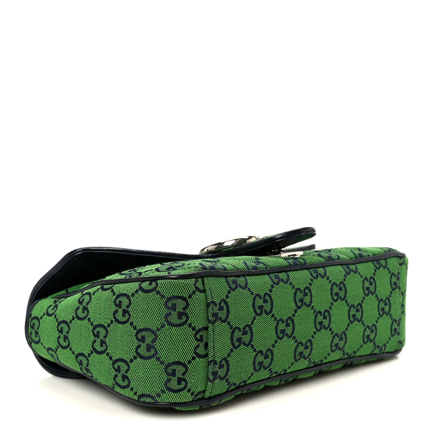 Monogram Multicolor Matelasse Diagonal Small GG Marmont Shoulder Bag Green Blue