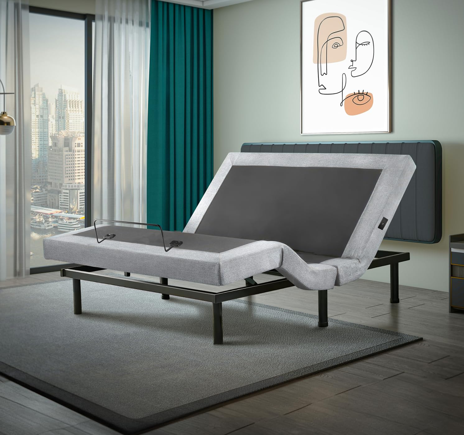 Twin XL Adjustable Bed Base | Dual Massage | USB Ports | Zero Gravity | Anti-Snore | Memory Positions | Under Bed Lighting | Wireless Remote | Zero Clearance