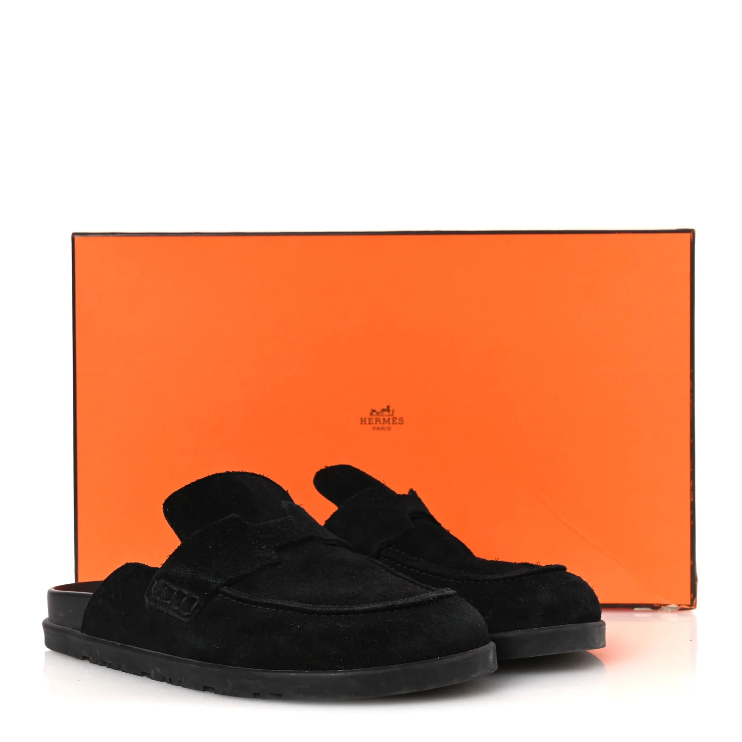 Suede Calfskin Go Mules 37 Black