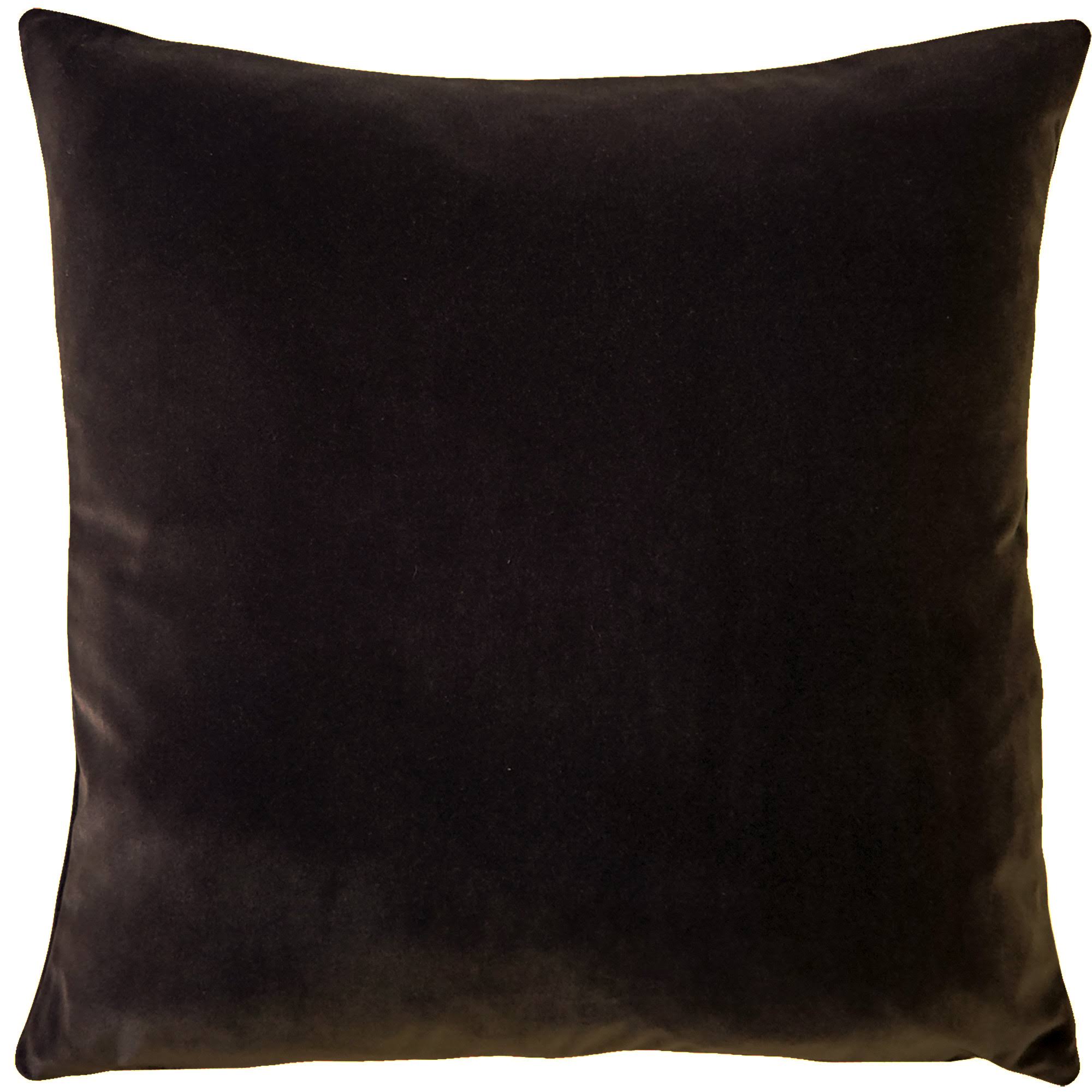 Castello Espresso Brown Velvet Throw Pillow 20x20
