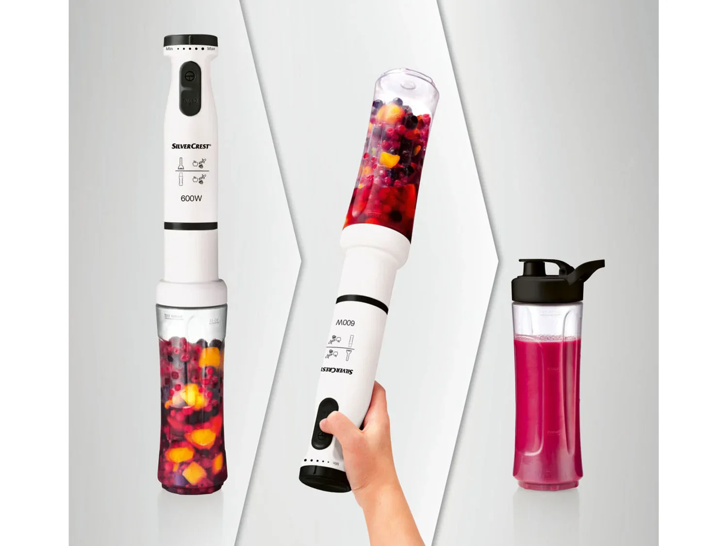SILVERCREST KITCHEN TOOLS Mixeur plongeant avec appareil  smoothies SSMS 600 A1, 600 W