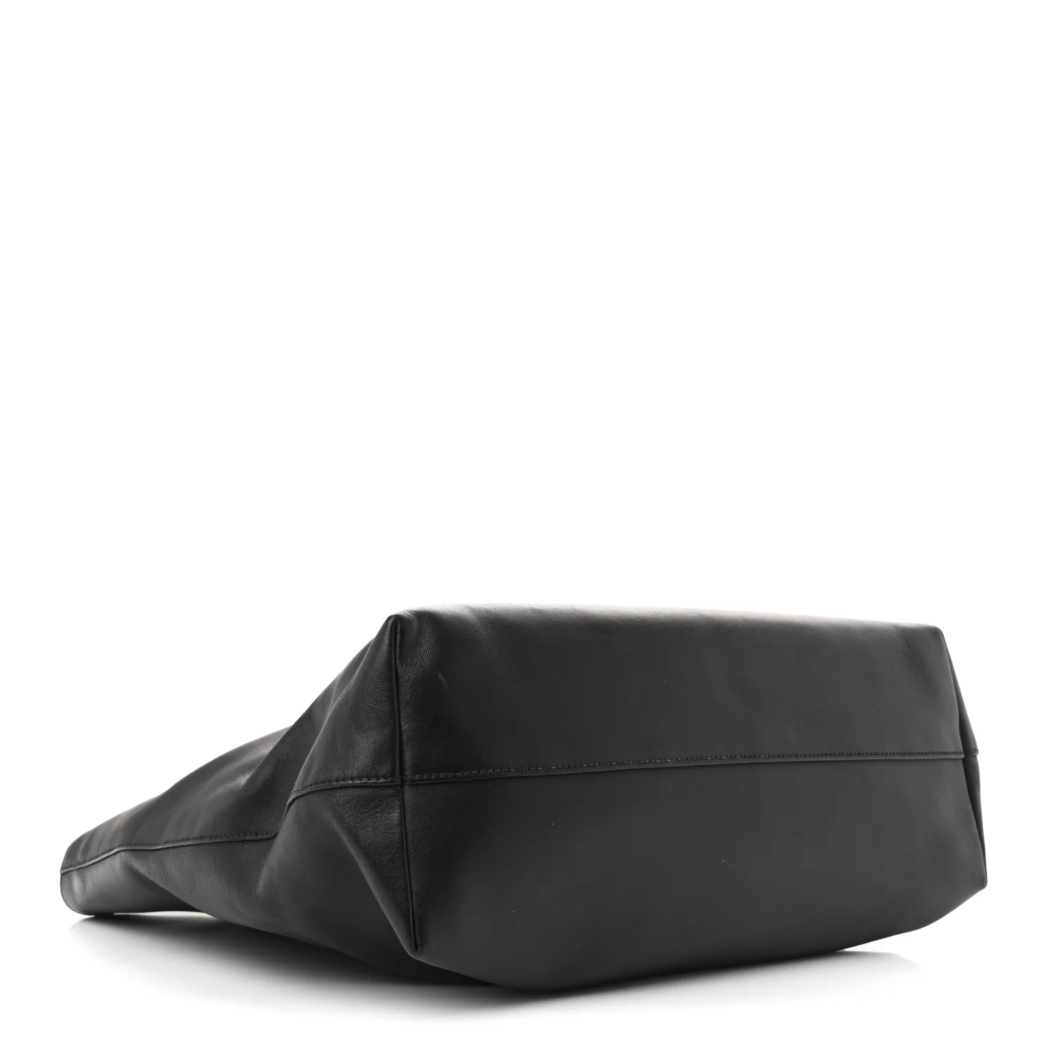 Soft Calf Shopping Tote Black