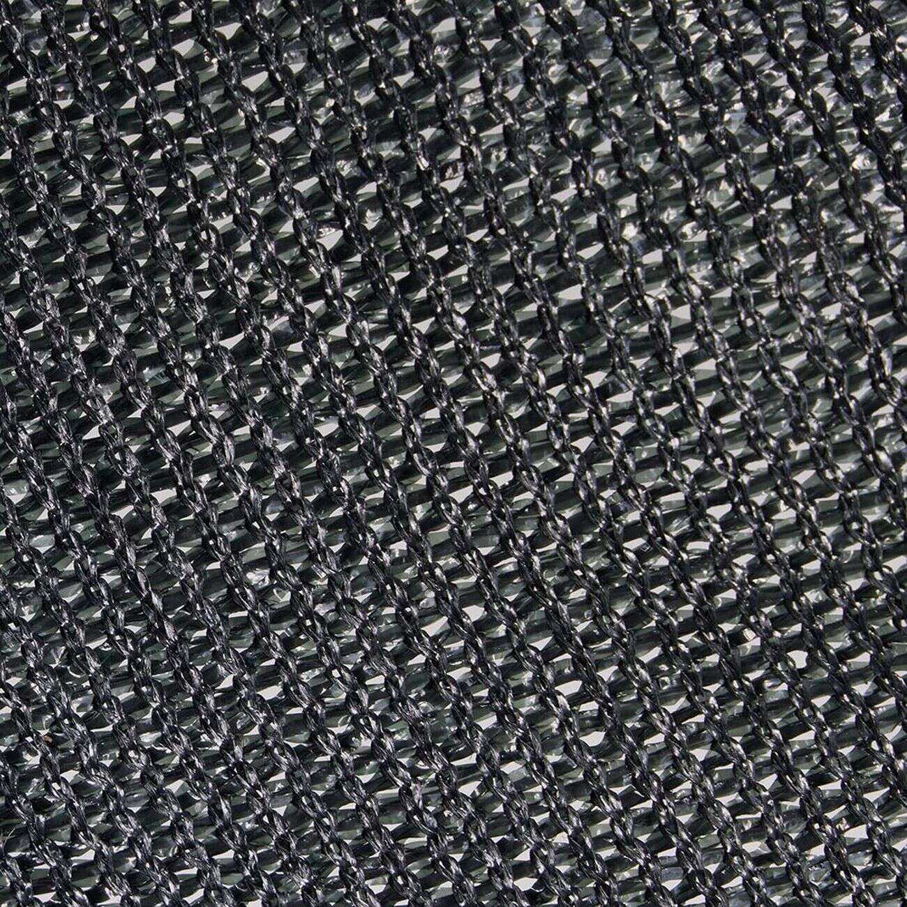 Voile d'ombrage carré Delta en jute gris foncé 300x300cm