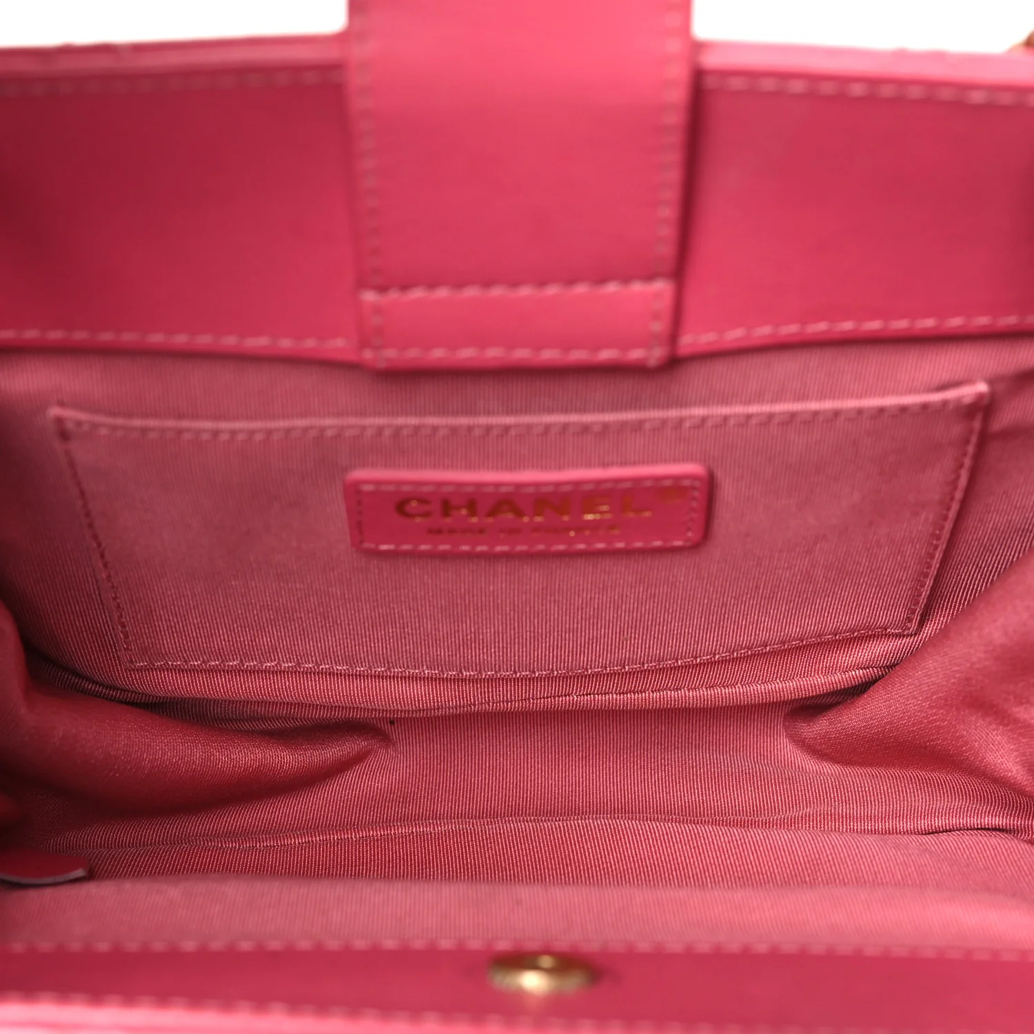Calfskin Quilted Small CC Chain Accordion Tote Pink