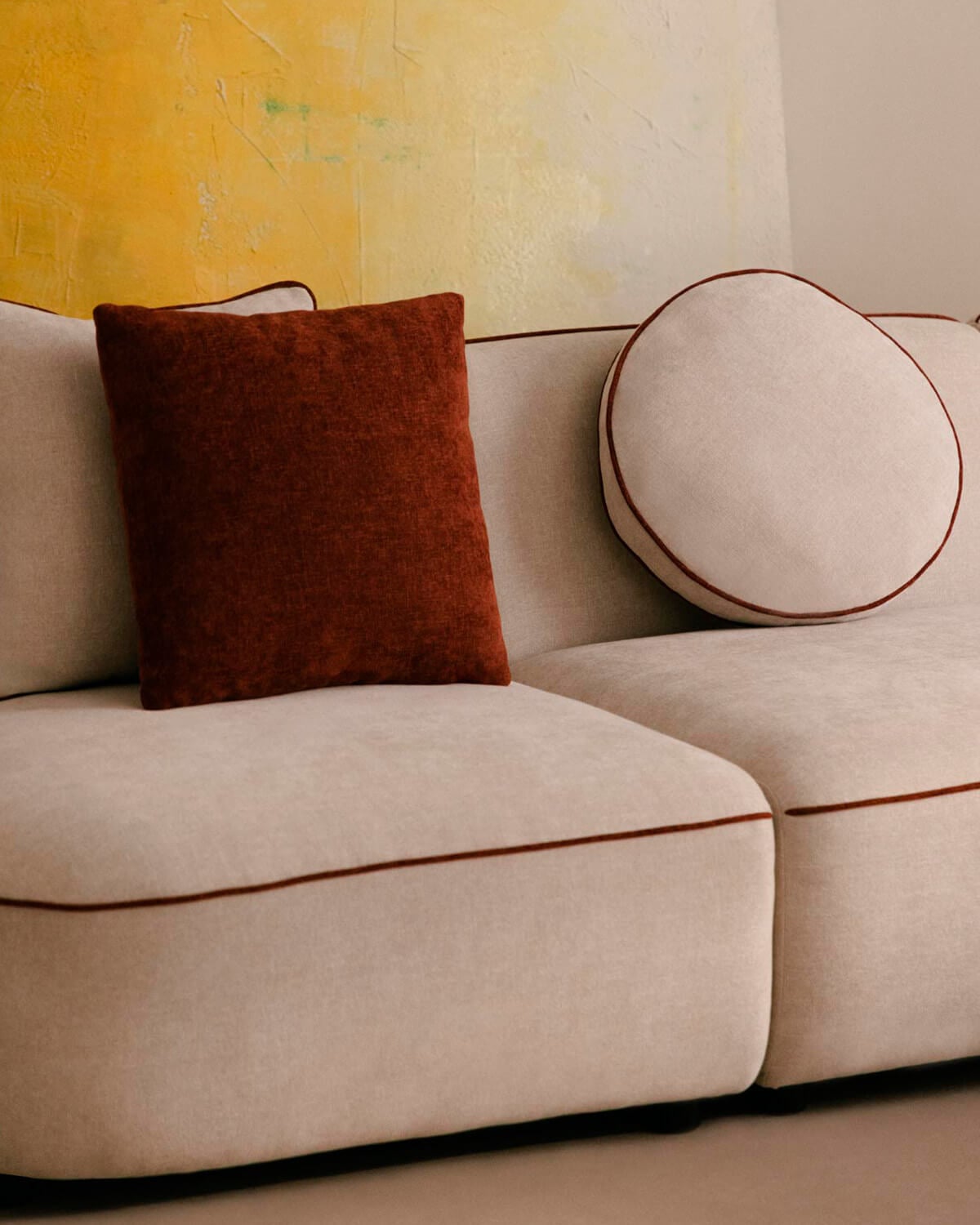 Ilham - Sofá Modular de 2 Piezas Sillón de Tela Ilham
