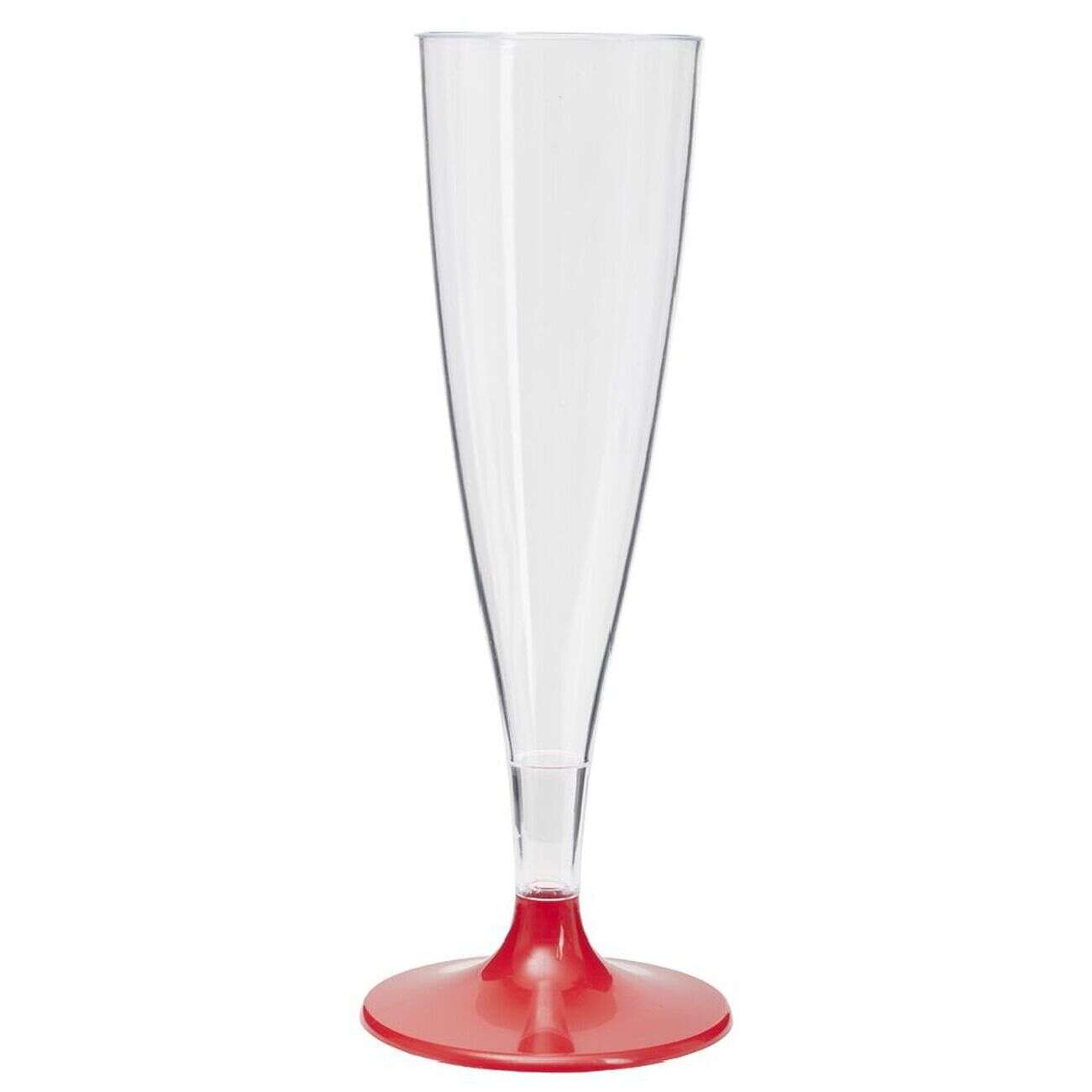 Flûte en plastique rouge réutilisable x6