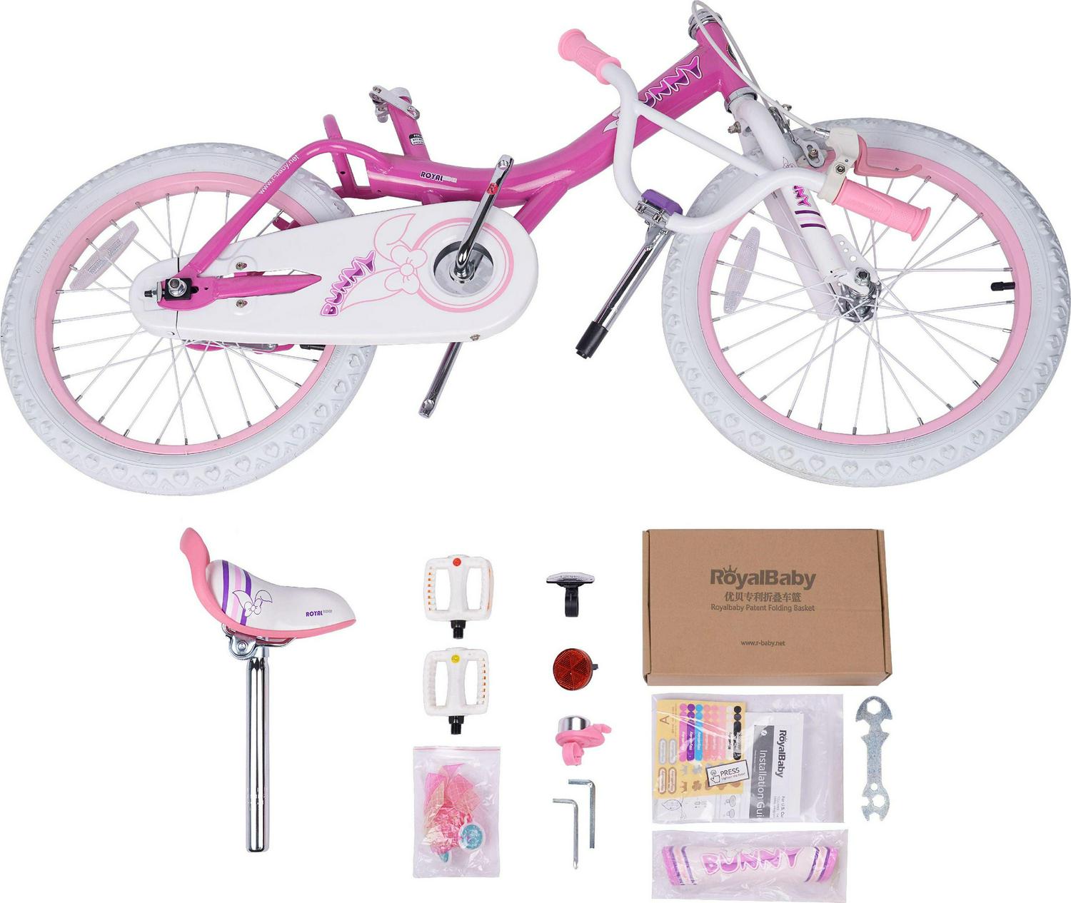 Bunny 18 inch Girl-s Bicycle Kids Bike for Girls Childrens Bicycle Pink With Kickstand - Image 4