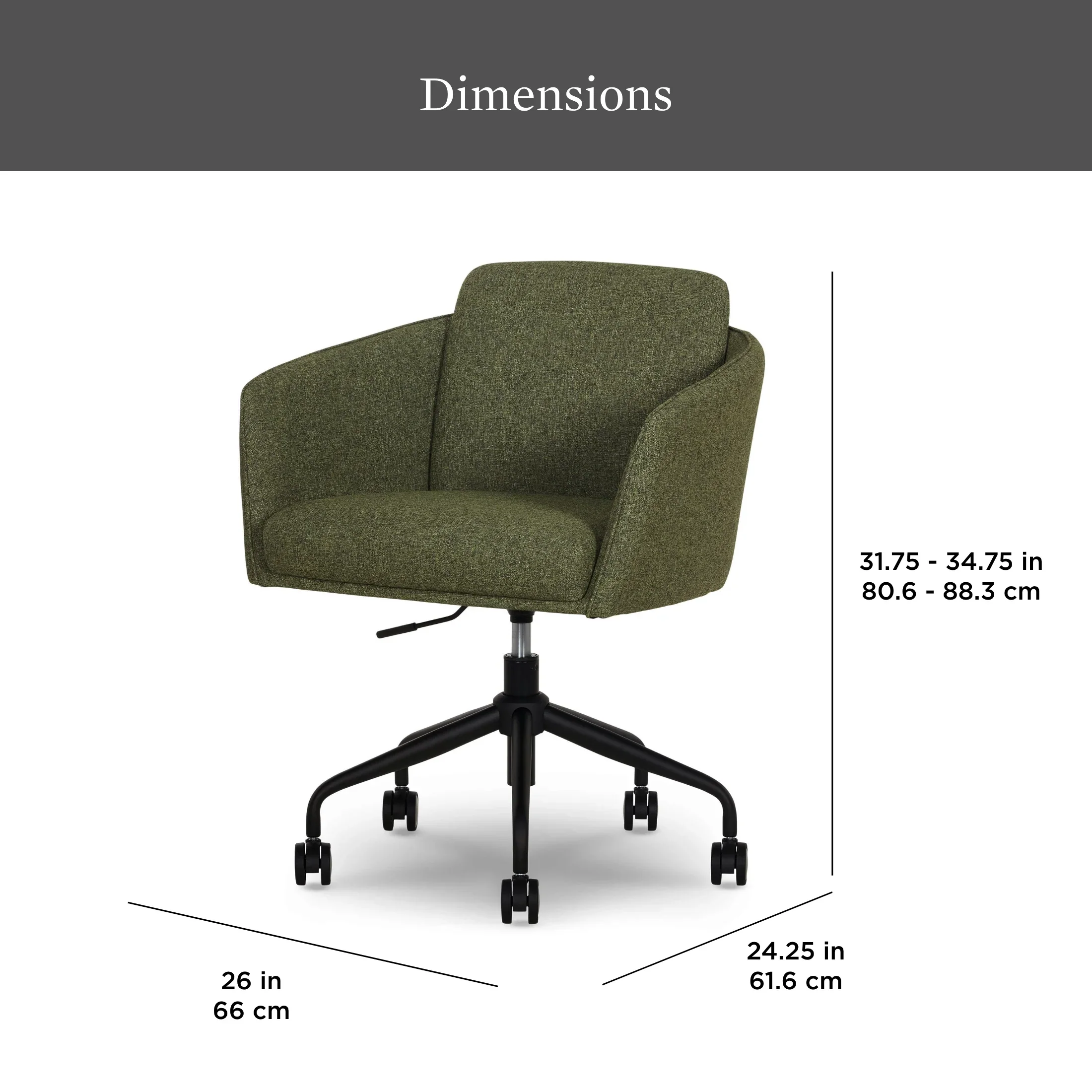 Better Homes & Gardens Juliet Office Chair, Ivory Boucle and Matte Black