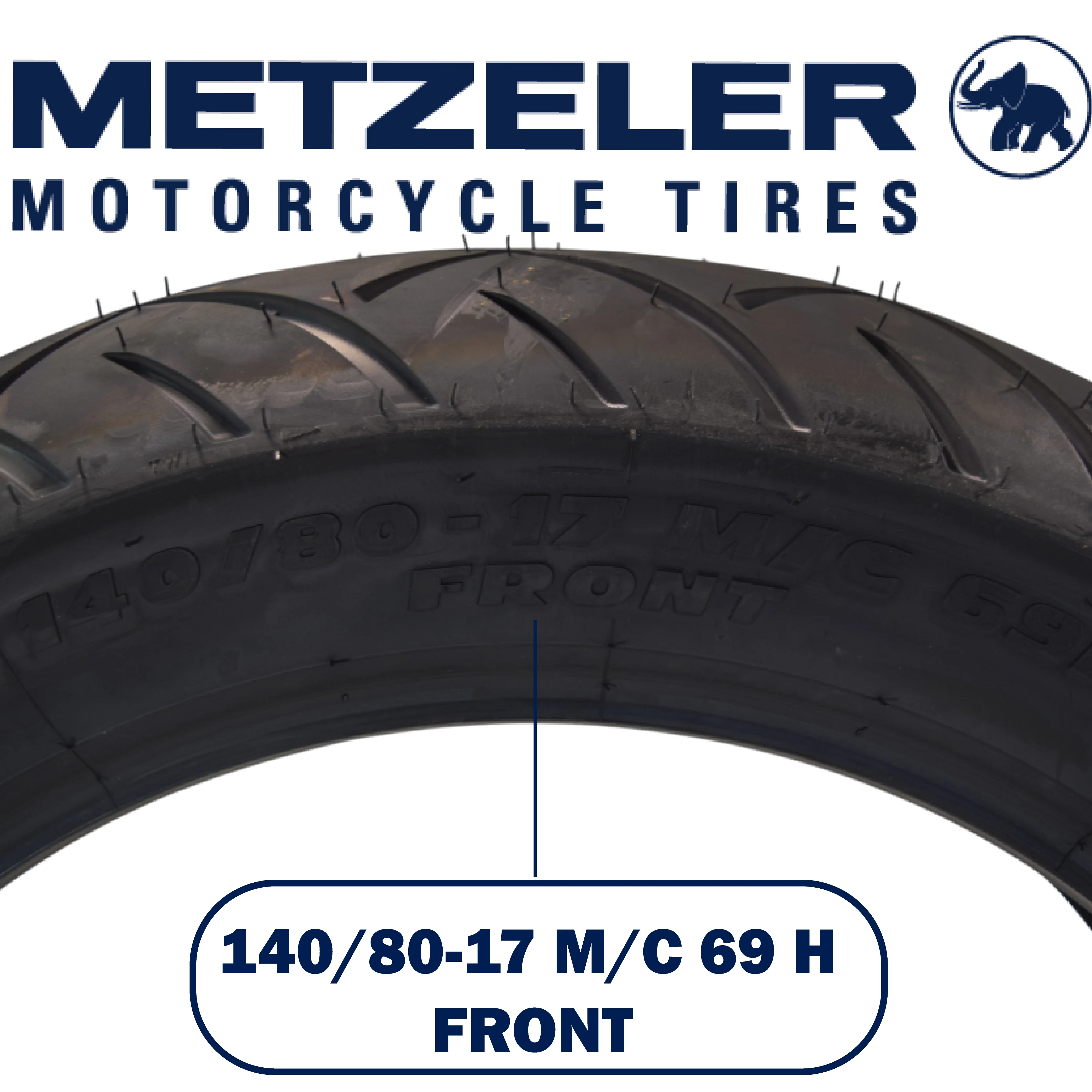 ME 888 Marathon Ultra Front 140/80-17 69H Motorcycle Tire with Keychain - Image 5