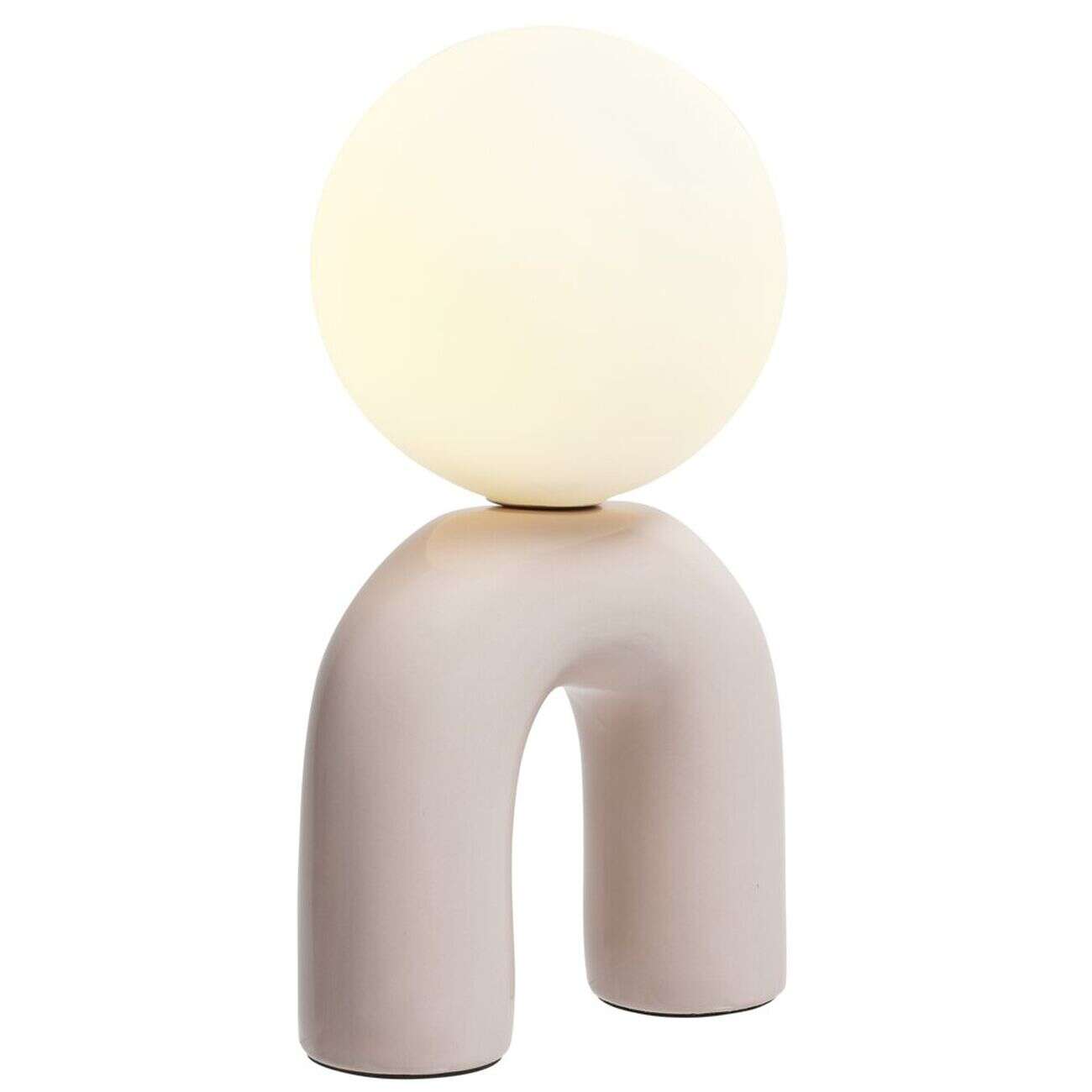 Lampe à poser céramique forme pont avec boule 12x16xH25cm (2 modèles)