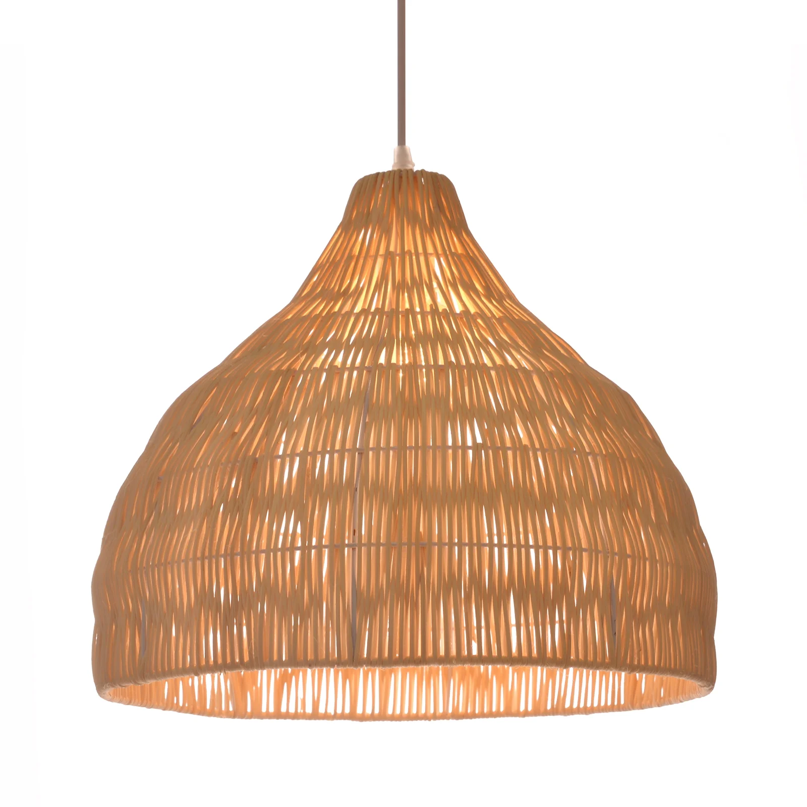 Arturesthome Wabi sabi Rattan Woven Pendant Light Lampshade