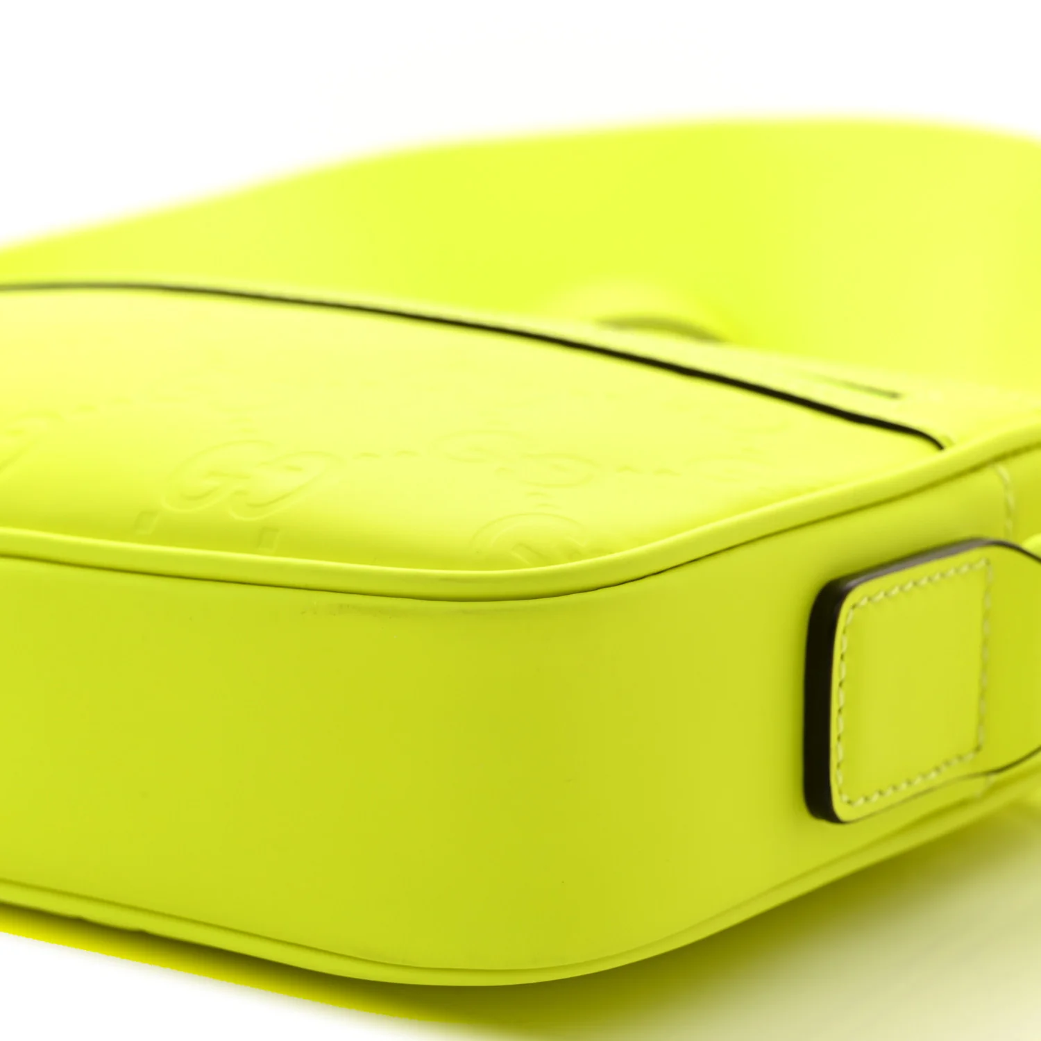 Rubber Effect Monogram GG Crossbody Bag Fluorescent Yellow
