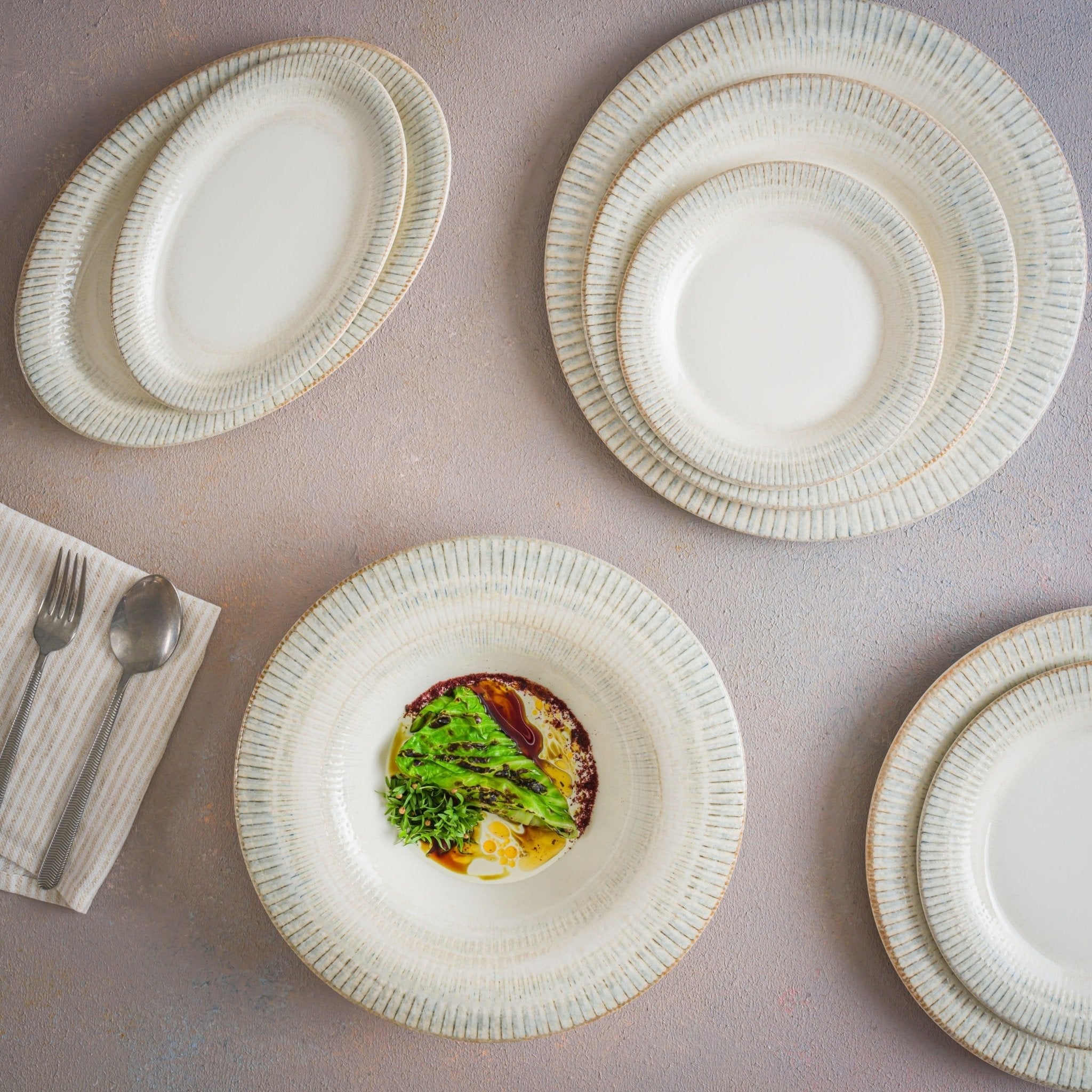 Bonna Dinerbord - Galata - Porselein - 30 cm - set van 6