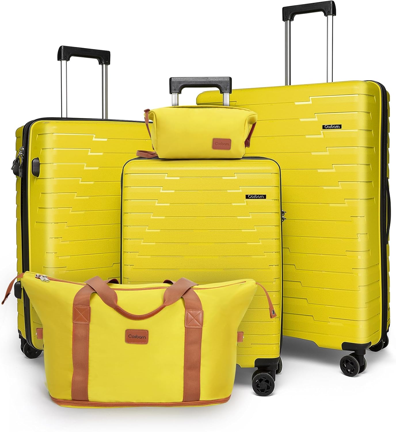 Ensemble de 5 valises à roulettes, valise rigide en ABS avec roulettes multidirectionnelles