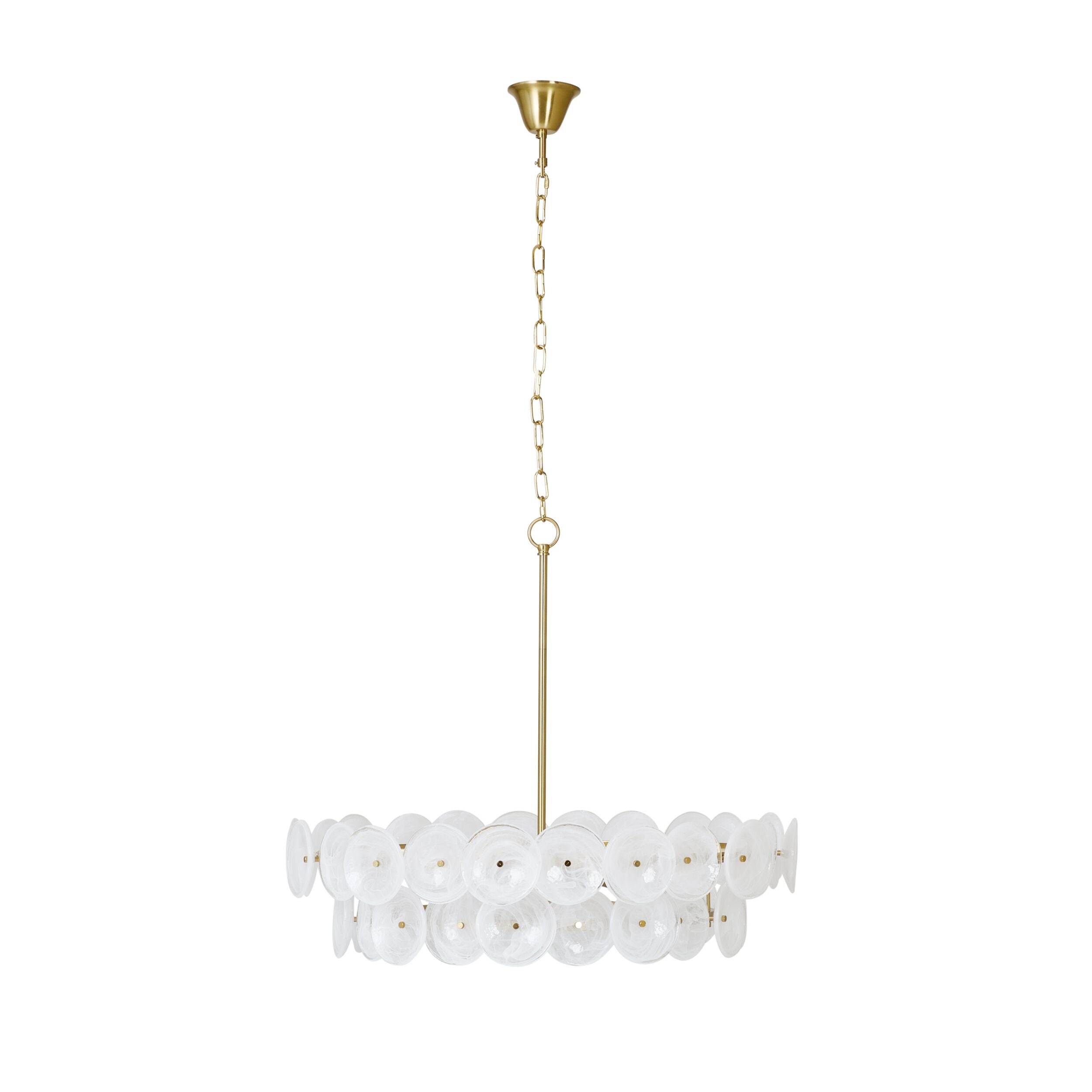 Sonny 8 Light Glass Chandelier Cloudy Milk 80cm Package