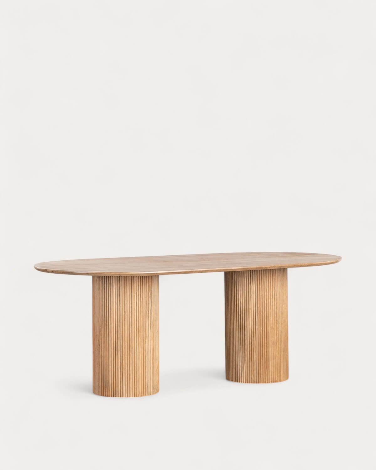Viena - Mesa de Comedor Ovalada de Madera de Mango (200x100 cm) Viena