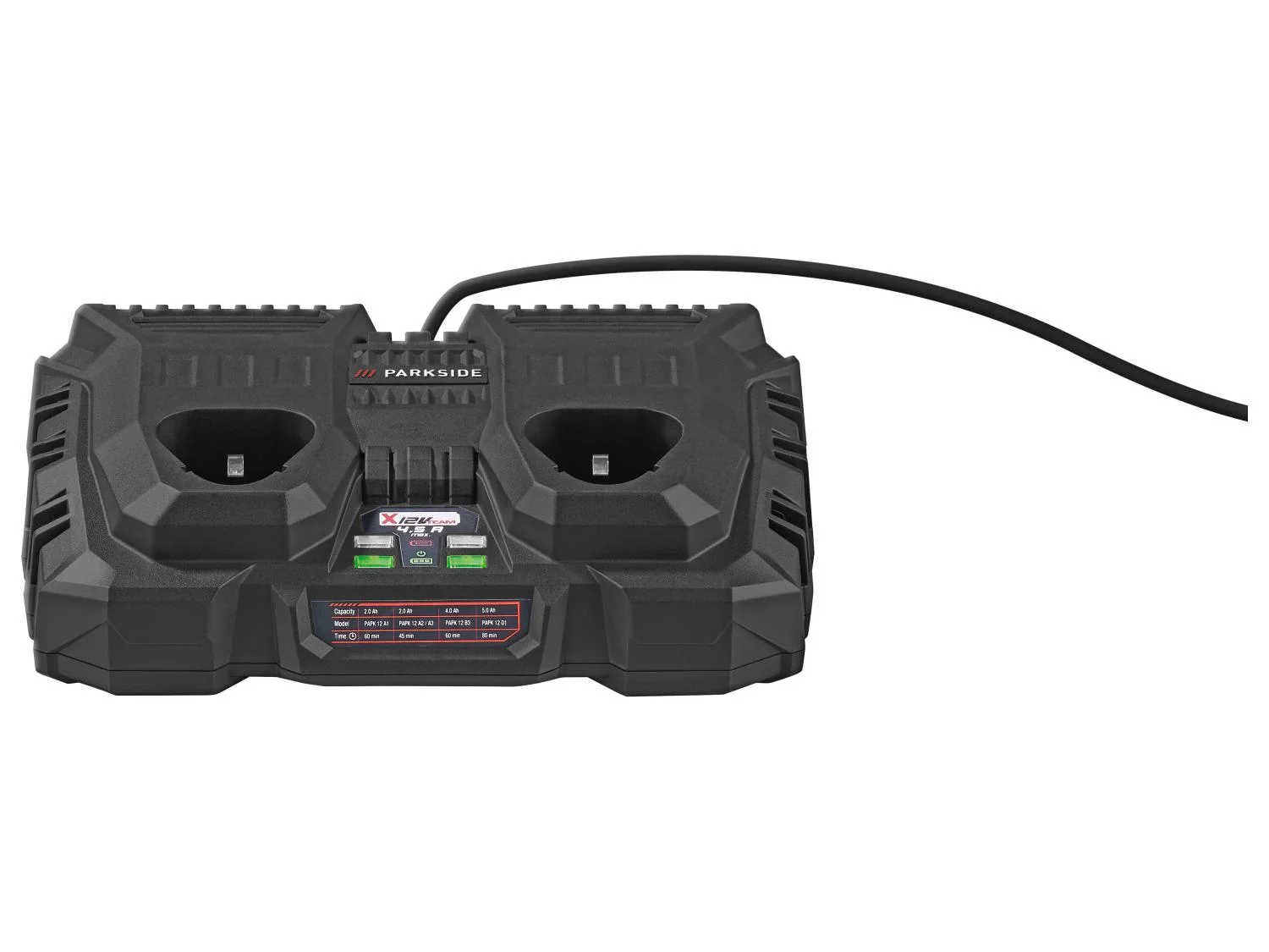 PARKSIDE Chargeur de batterie double PDSLK 12 B2, 4,5 A, 12 V
