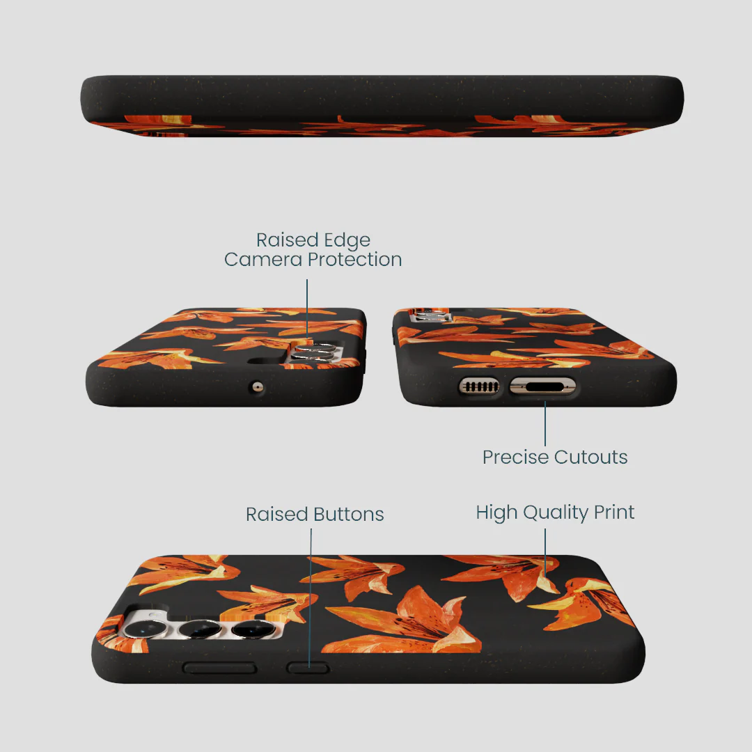 Black Tiger Lily Samsung Galaxy S23+(Plus) Case