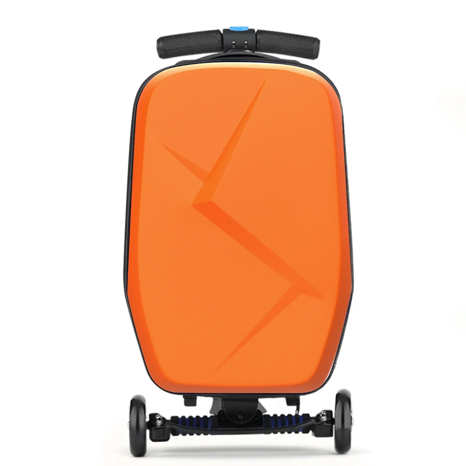 Advwin Scooter Luggage for Kids & Adults, Hardside Ride on Suitcase for Kids Ages 4-15 Multifunctional Lightweight Foldable Carry on Luggage with Wheels Ride on for Children Teenagers, Pink