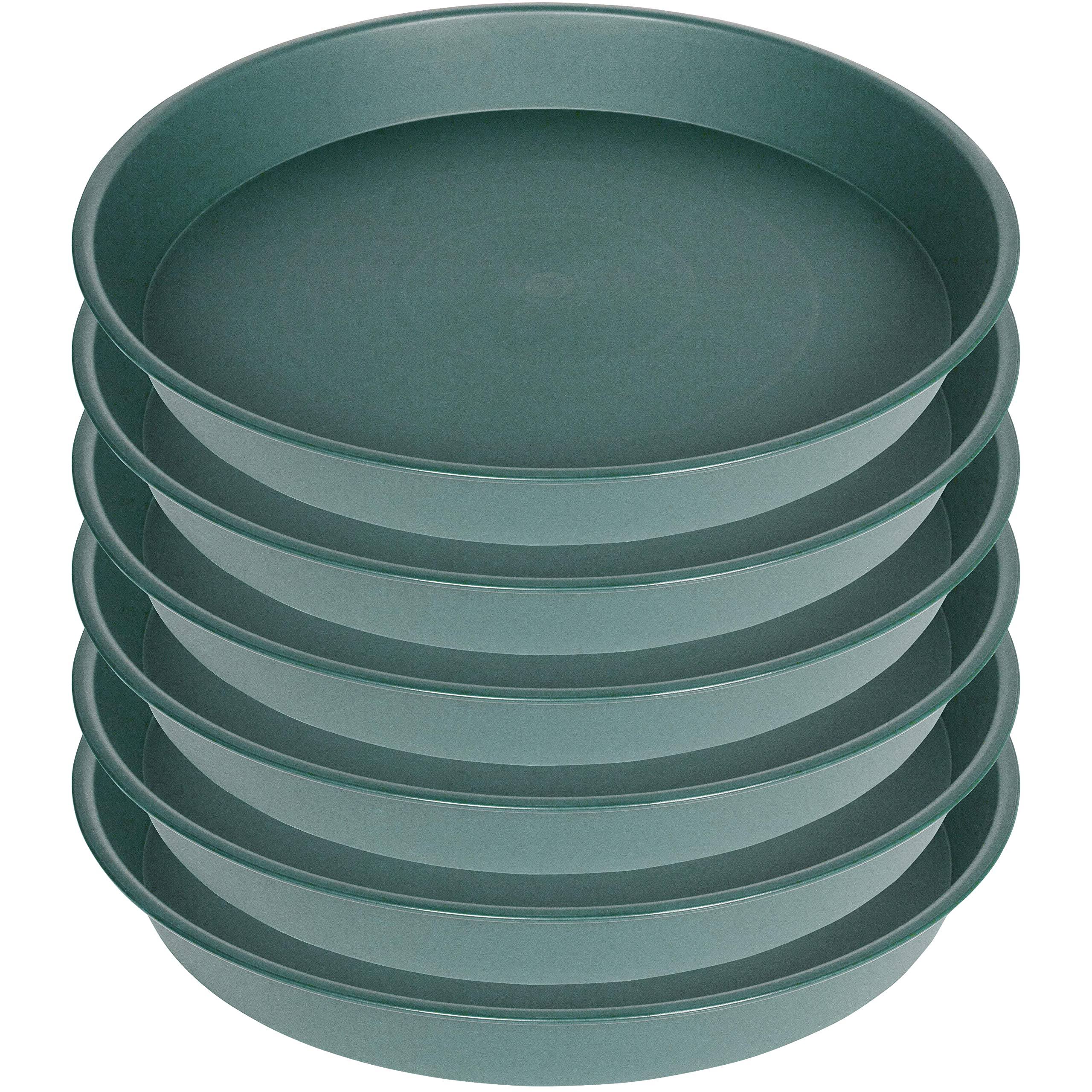 Bleuhome 6 Pack of Bird Bath Bowl 8 inch, 8 10 12 14 16 18 20 inch Heavy Duty Birdbath Bowls Only, Durable Plastic Round Large Plant Saucer Dish for