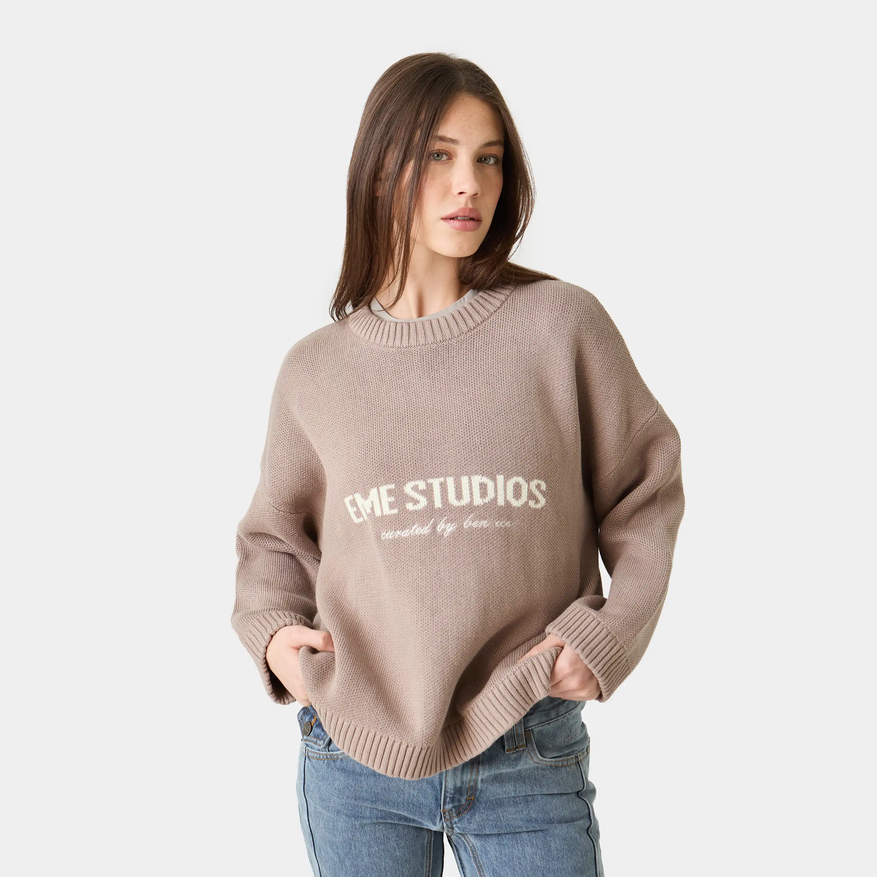 Master Muddy Brown Knit Sweater