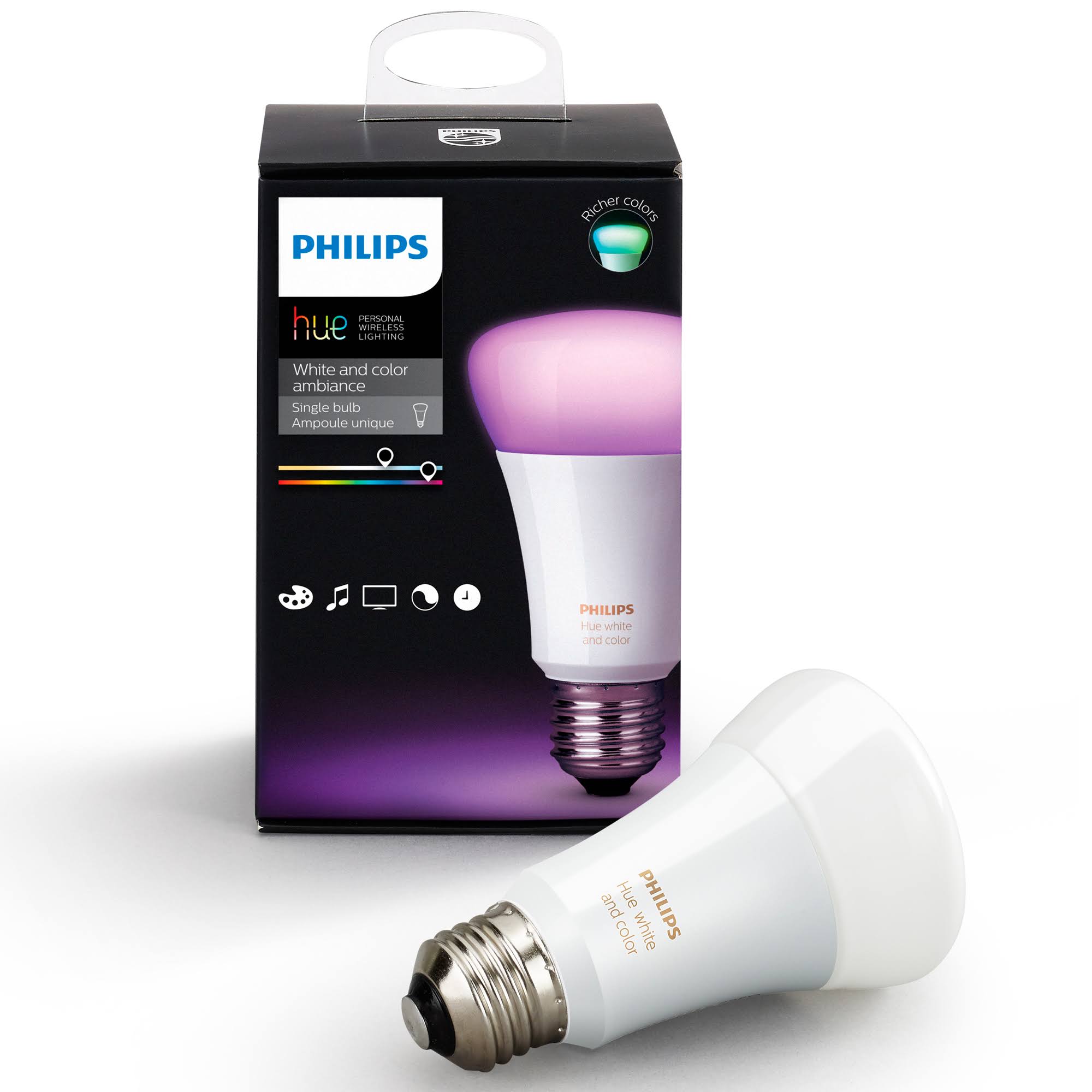 Philips Hue White & Color Ambiance A19 Bulb