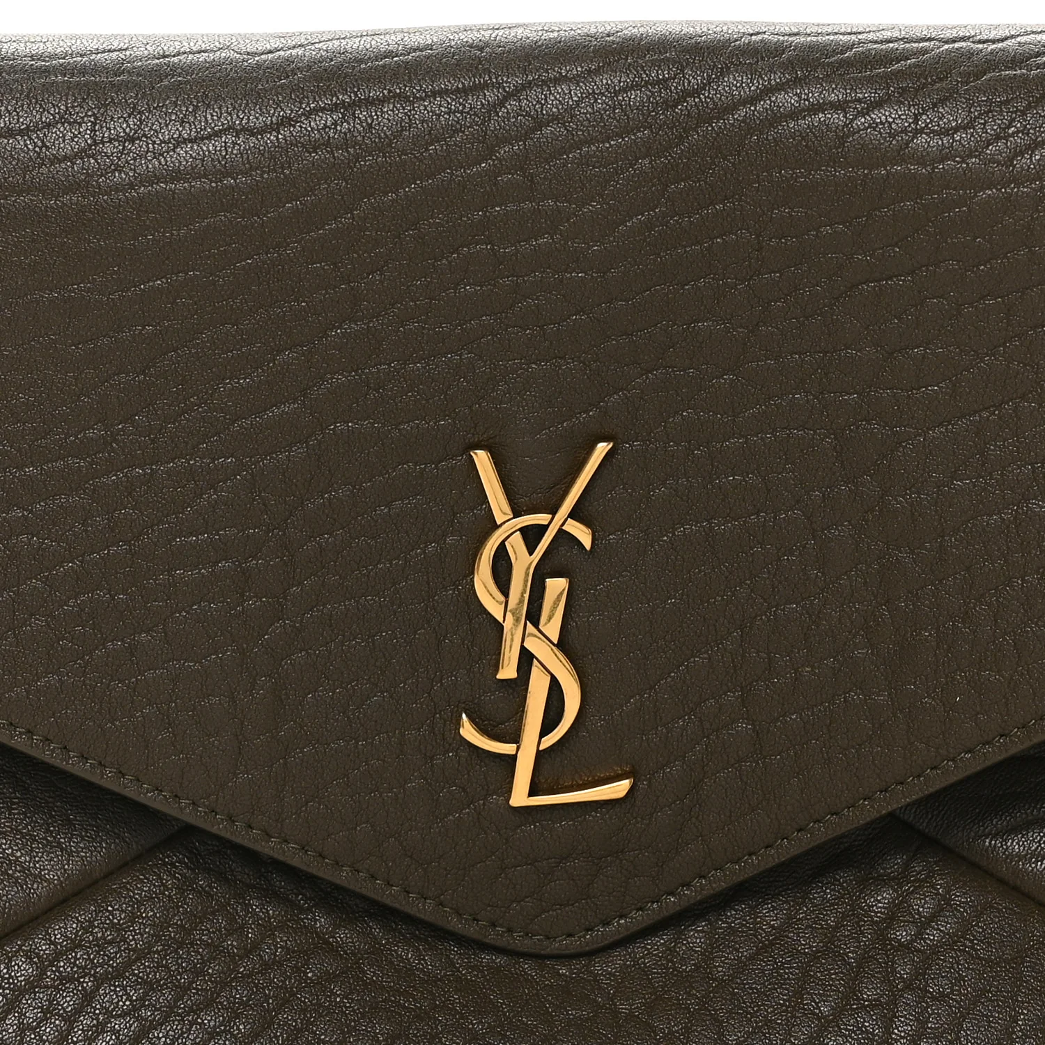 Grained Lambskin Large Cassandre Envelope Pouch Light Musk
