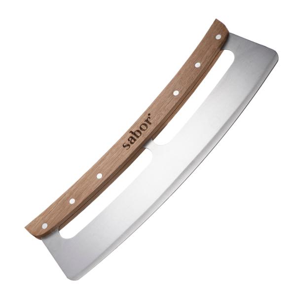 Napo pizzakutter 35 cm eik/børstet