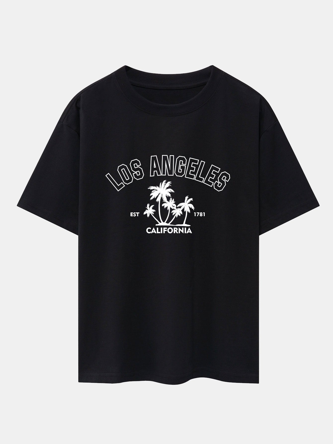 T-shirt oversize épais à imprimé palmiers de Los Angeles