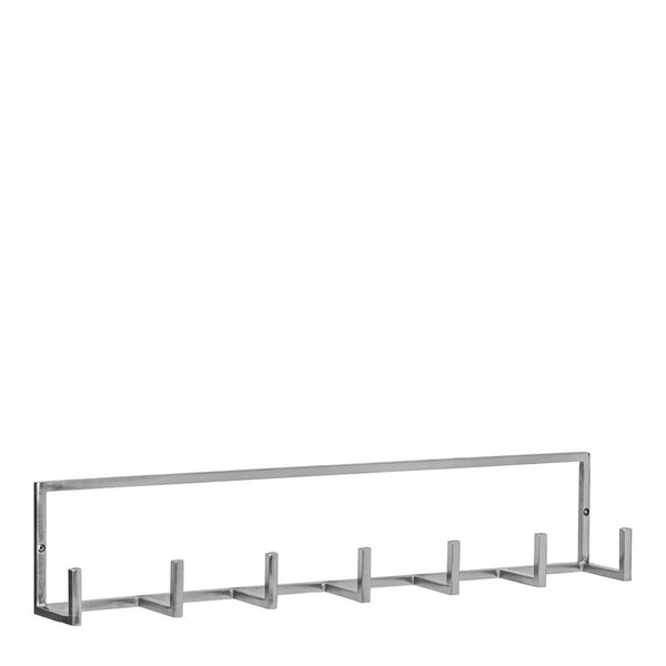 Rack knaggstativ i jern 60x8x12 cm sølvfinish