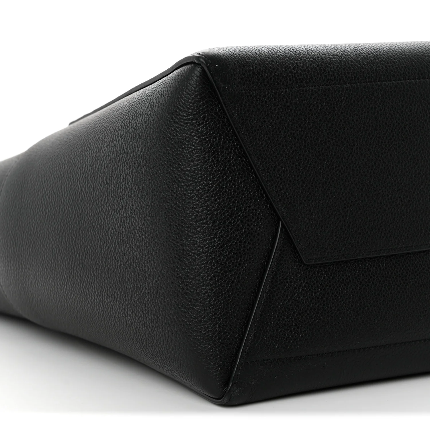 Soft Grained Calfskin Sangle Bucket Bag Black