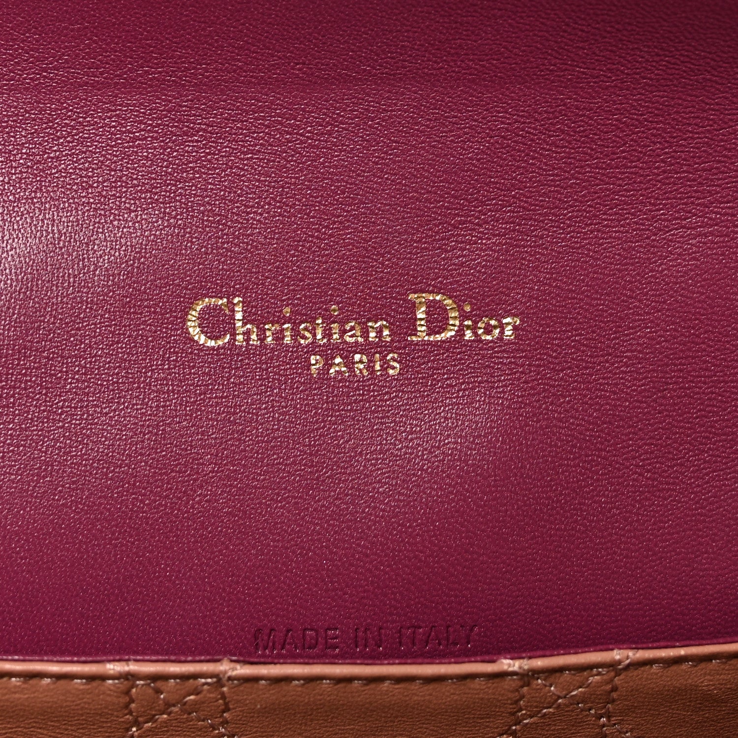 Lambskin Cannage Medium Miss Dior Flap Fuchsia