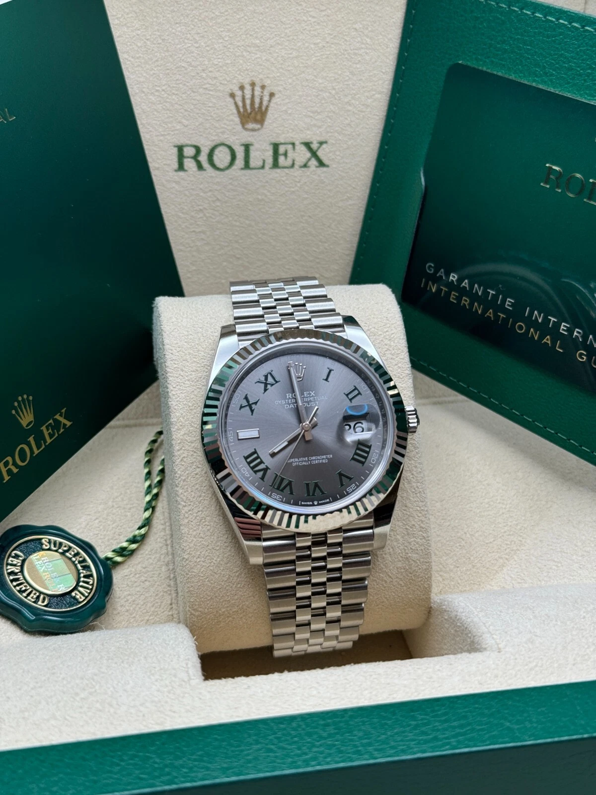 [Super Clone]RLX  Datejust 41mm 126334-0022 Slate Roman Jubilee Stainless Steel Mens Watch