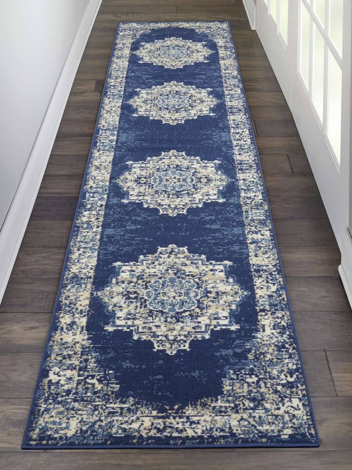 Nourison Grafix Navy Blue 27