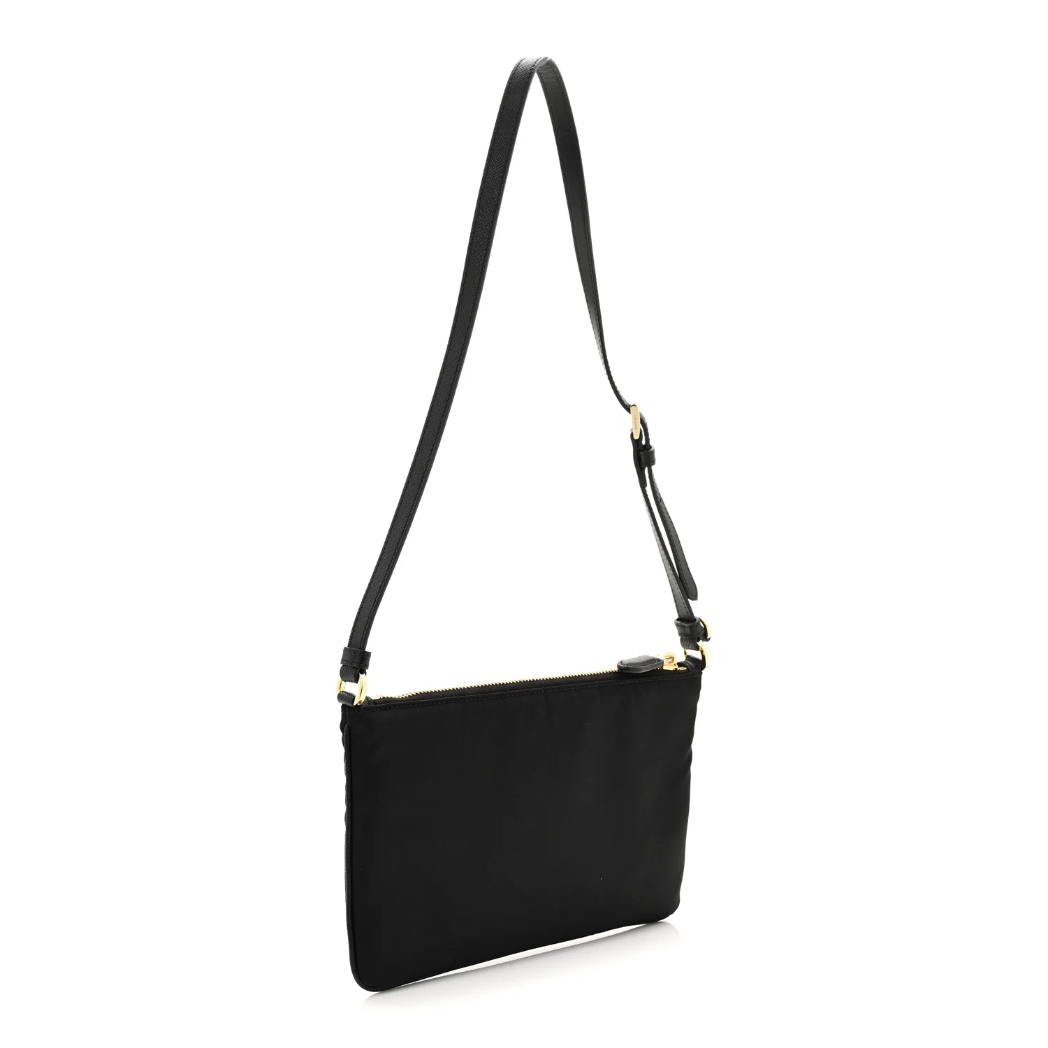 Re-Nylon Saffiano Pouch Black